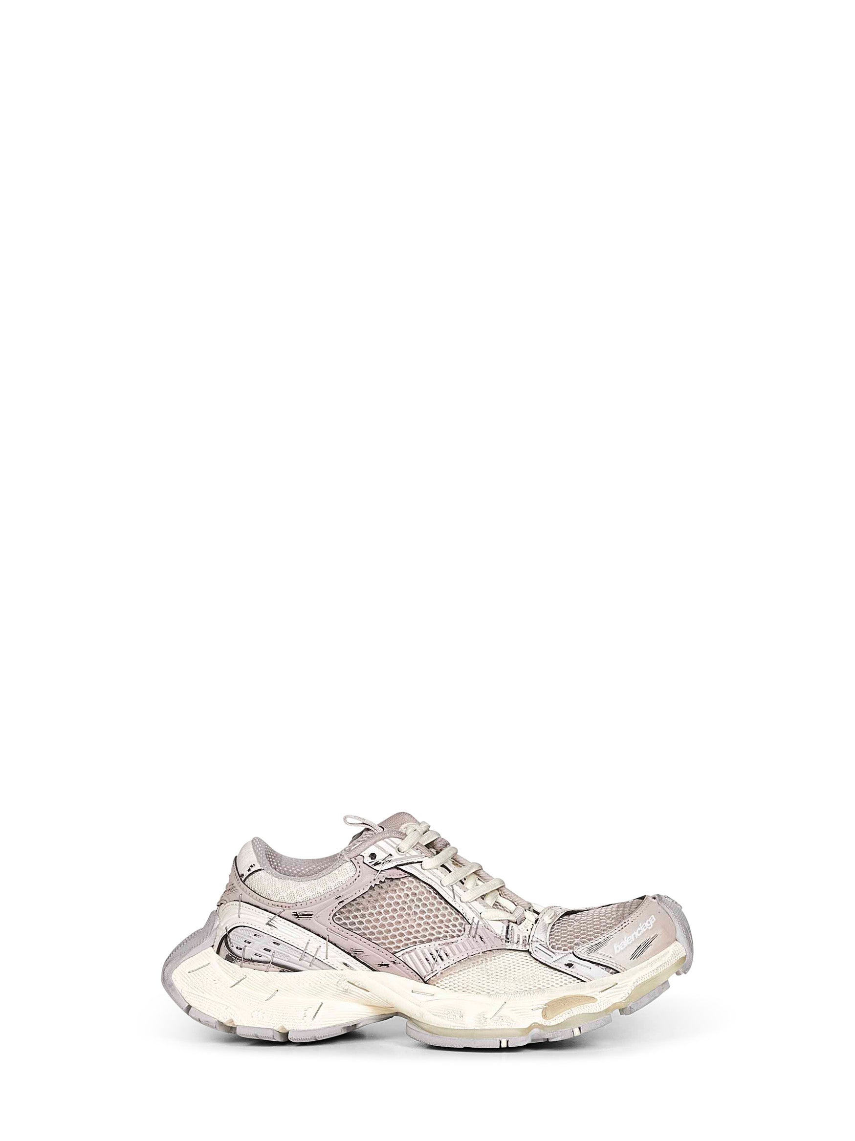 Balenciaga Women Beige And Grey Stapler Sneakers