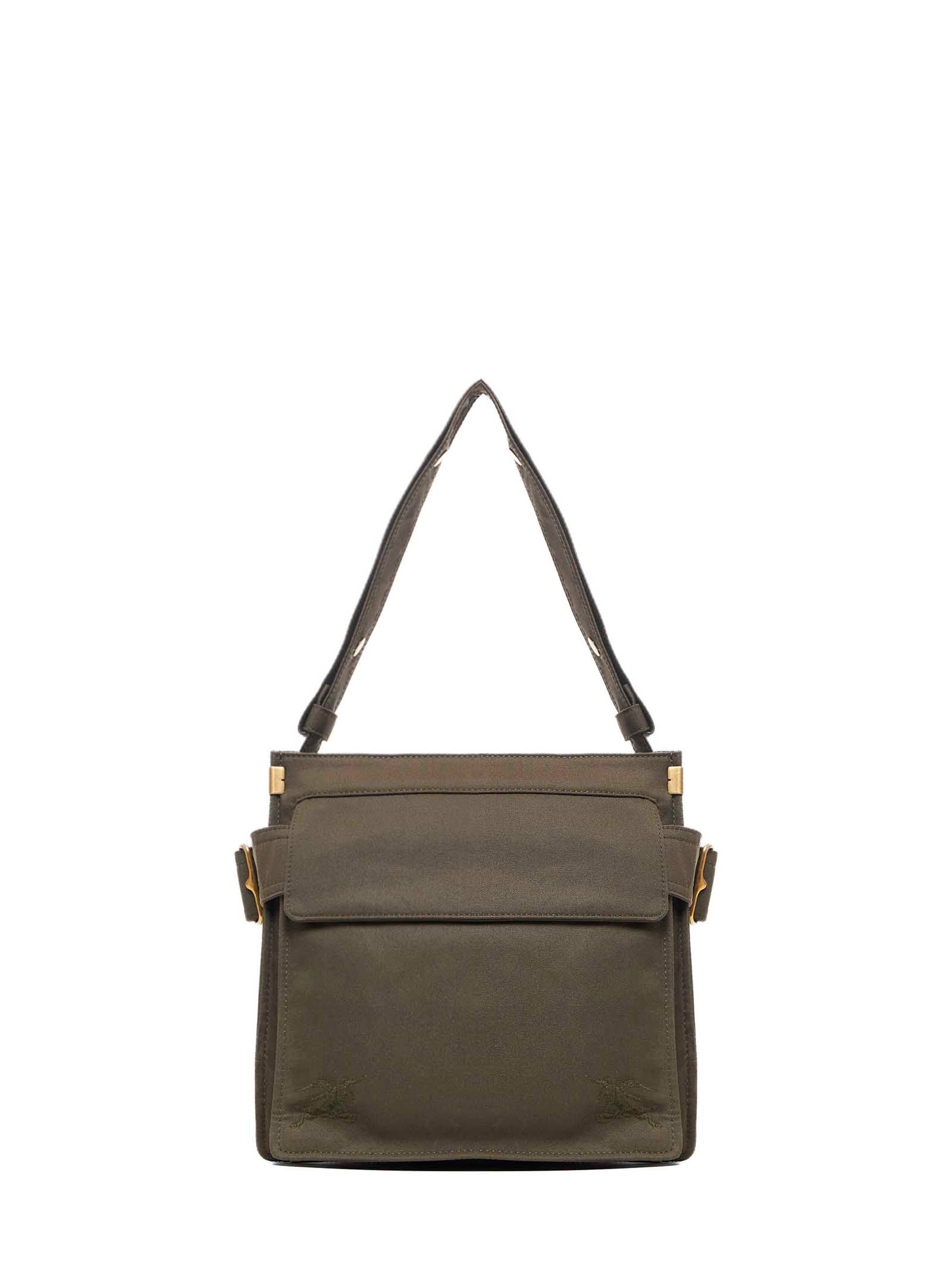 Burberry Men Green Small Trench Tote Crossbody Bag