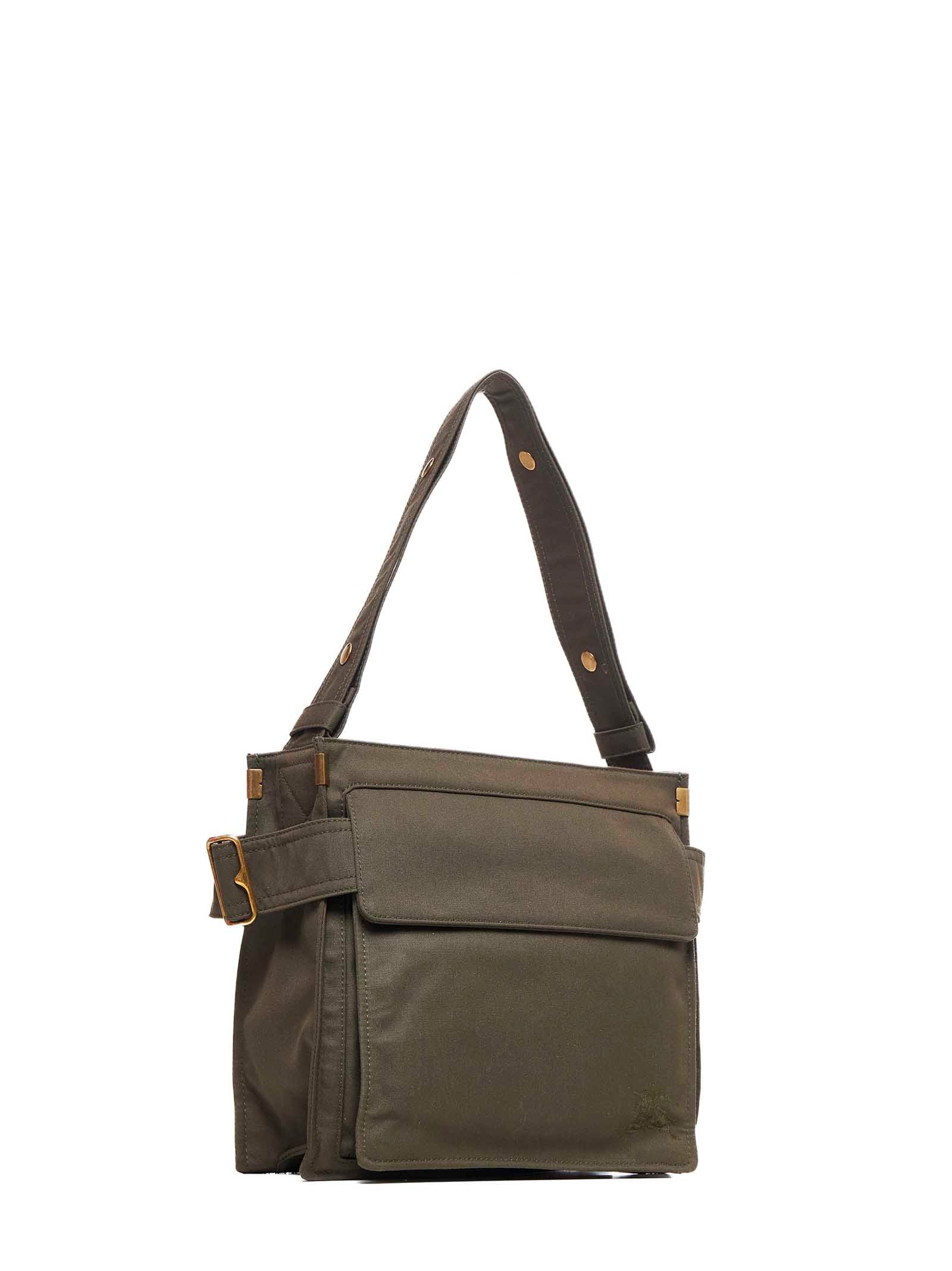 Burberry Men Green Small Trench Tote Crossbody Bag