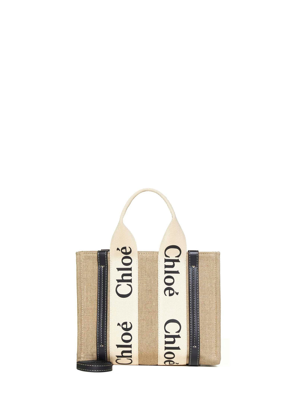 Chloé Women Small Woody Linen Tote Bag