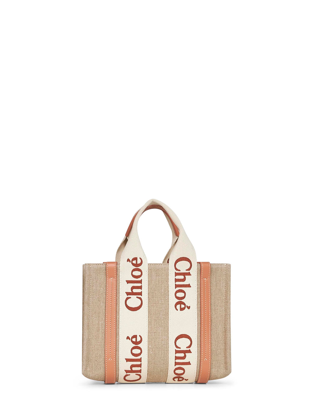 Chloé Women Beige Woody Small Tote Bag