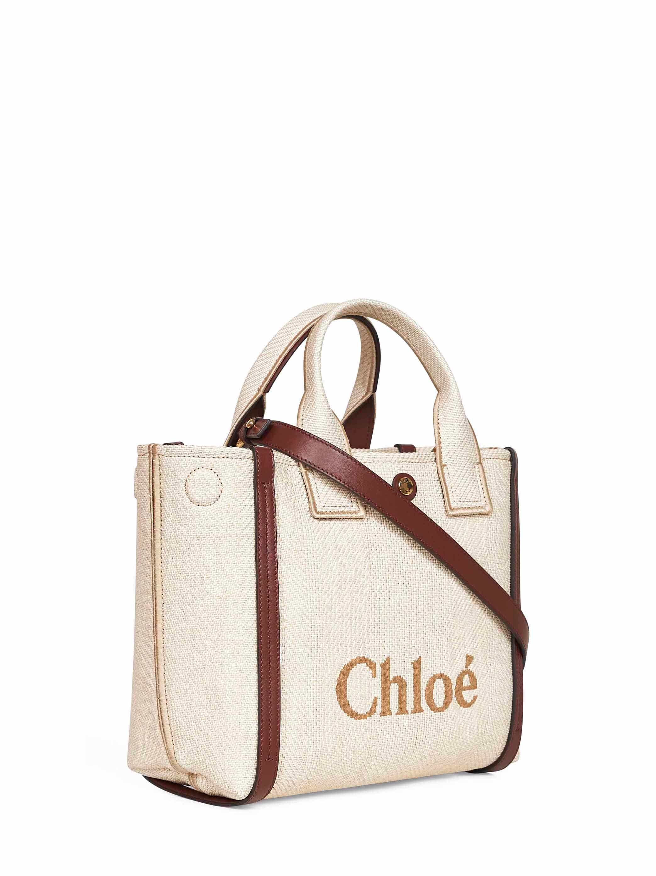 Chloé Women Beige Chloé Carry Small Tote Bag