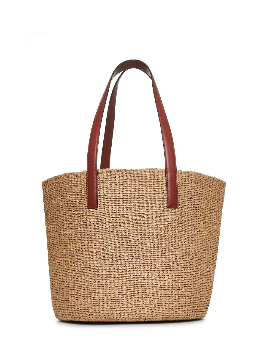 Chloé Women Beige Horse Medal Large Basket Bag