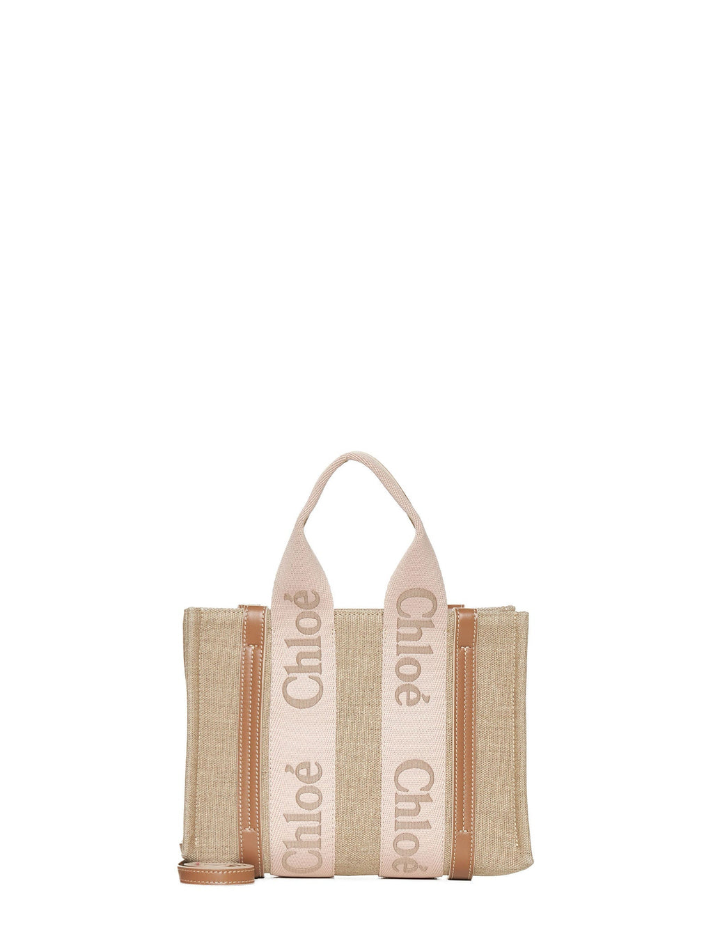 Chloé Women Woody Linen Small Tote Bag By Chloè