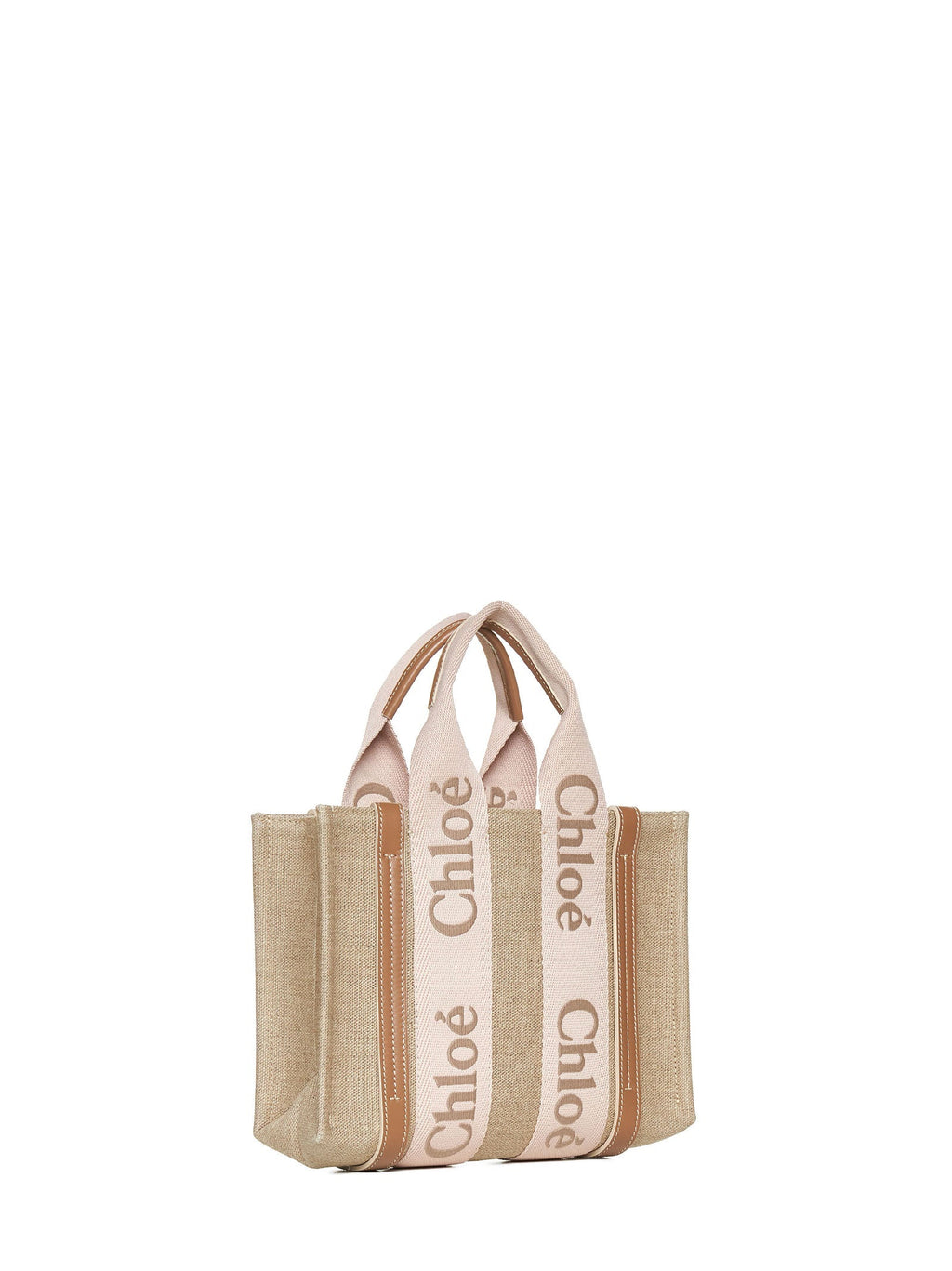Chloé Women Woody Linen Small Tote Bag By Chloè