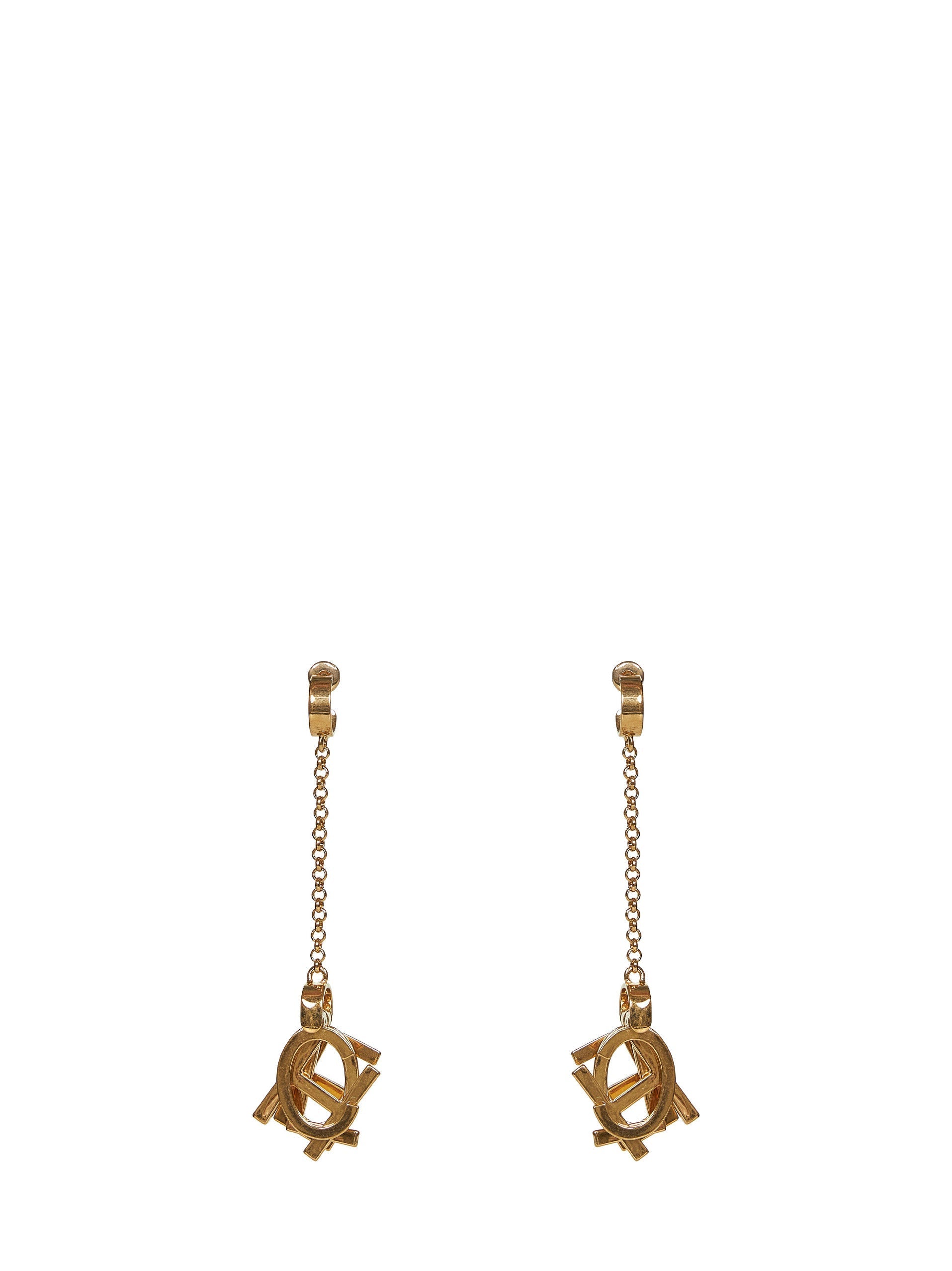 Chloé Women Gold Chloé Letters Drop Earrings