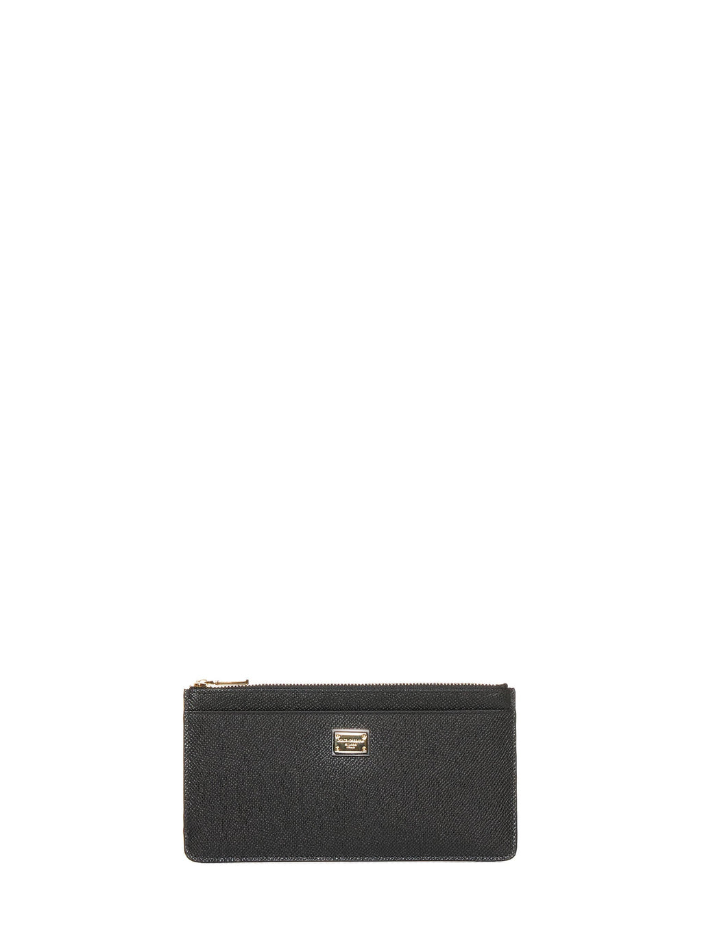 Dolce & Gabbana Women Large Black Dauphine Leather Card Case