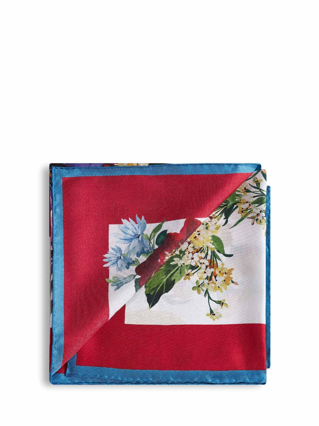 Dolce & Gabbana Women Flower Bouquet Print Silk Twill Scarf