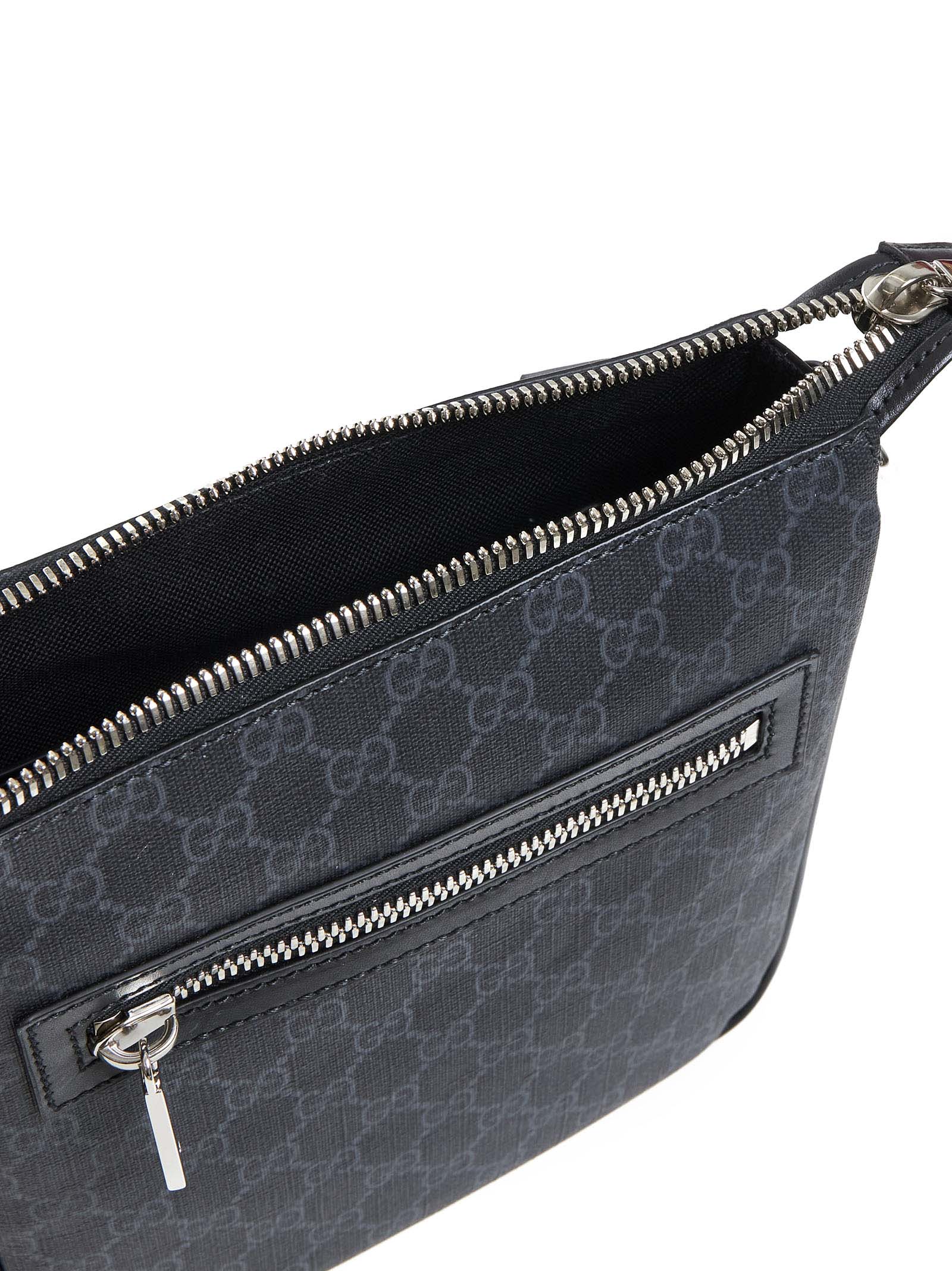 Gucci Men Small Gg Black Shoulder Bag