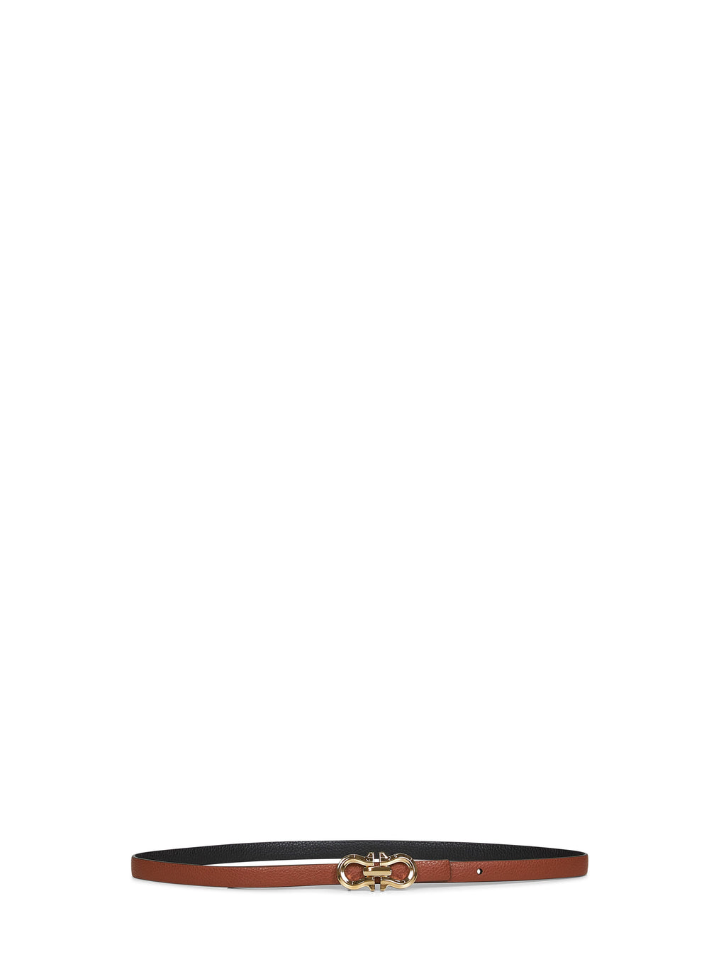 Cinto reversível Ferragamo feminino New Cognac Gancini