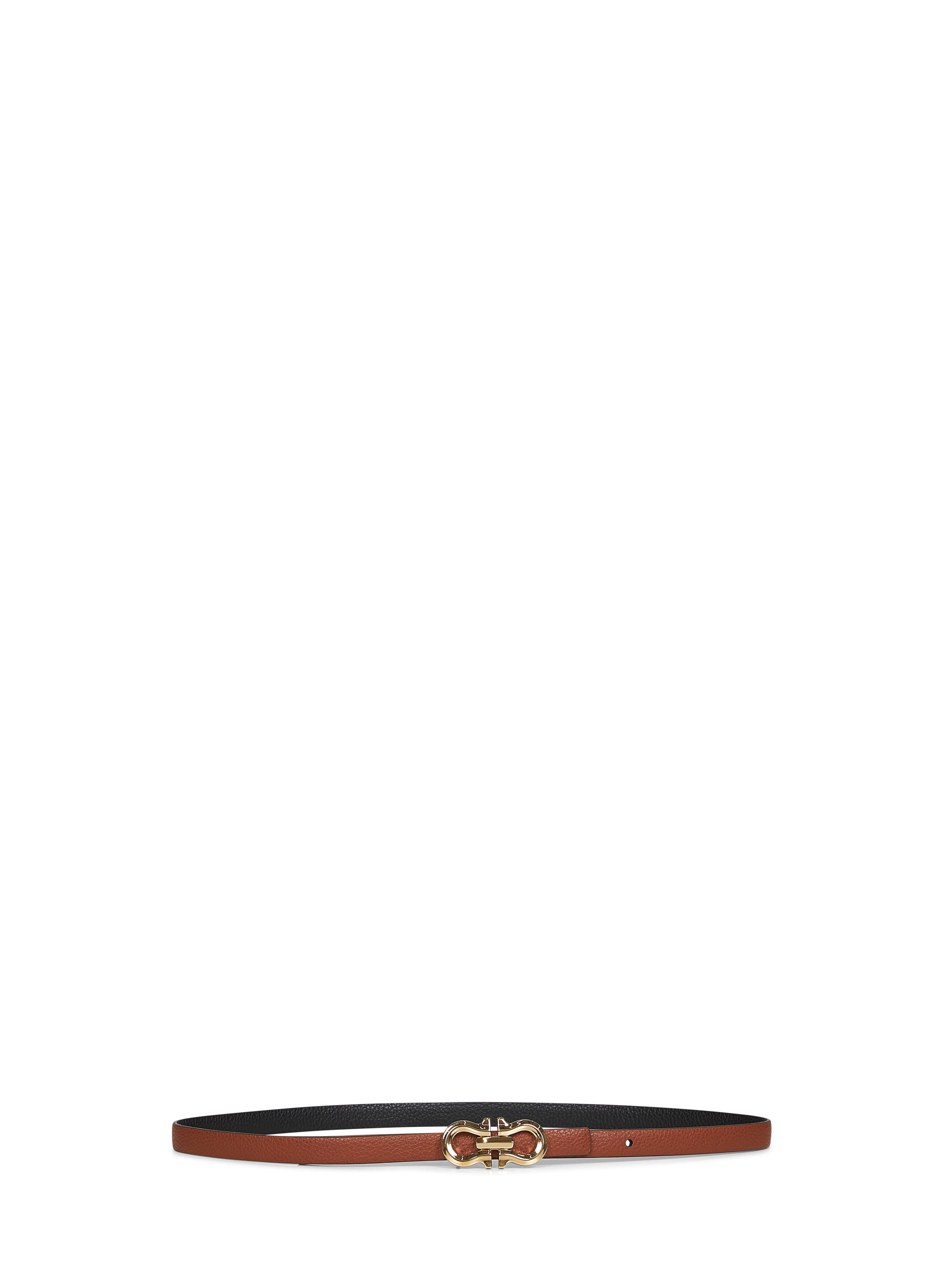 Cinto reversível Ferragamo feminino New Cognac Gancini