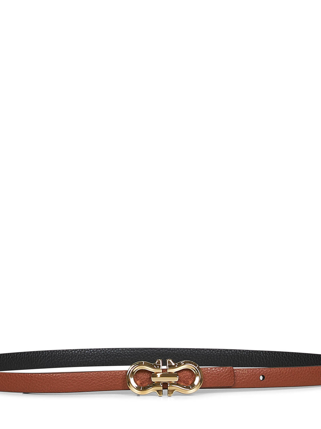 Cinto reversível Ferragamo feminino New Cognac Gancini