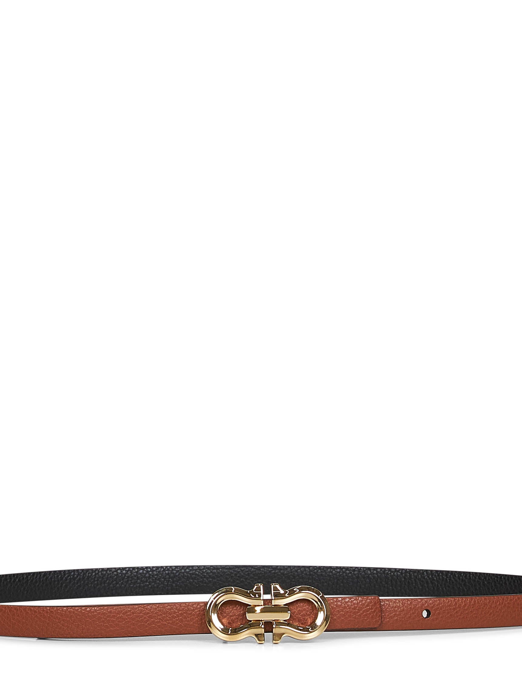 Cinto reversível Ferragamo feminino New Cognac Gancini