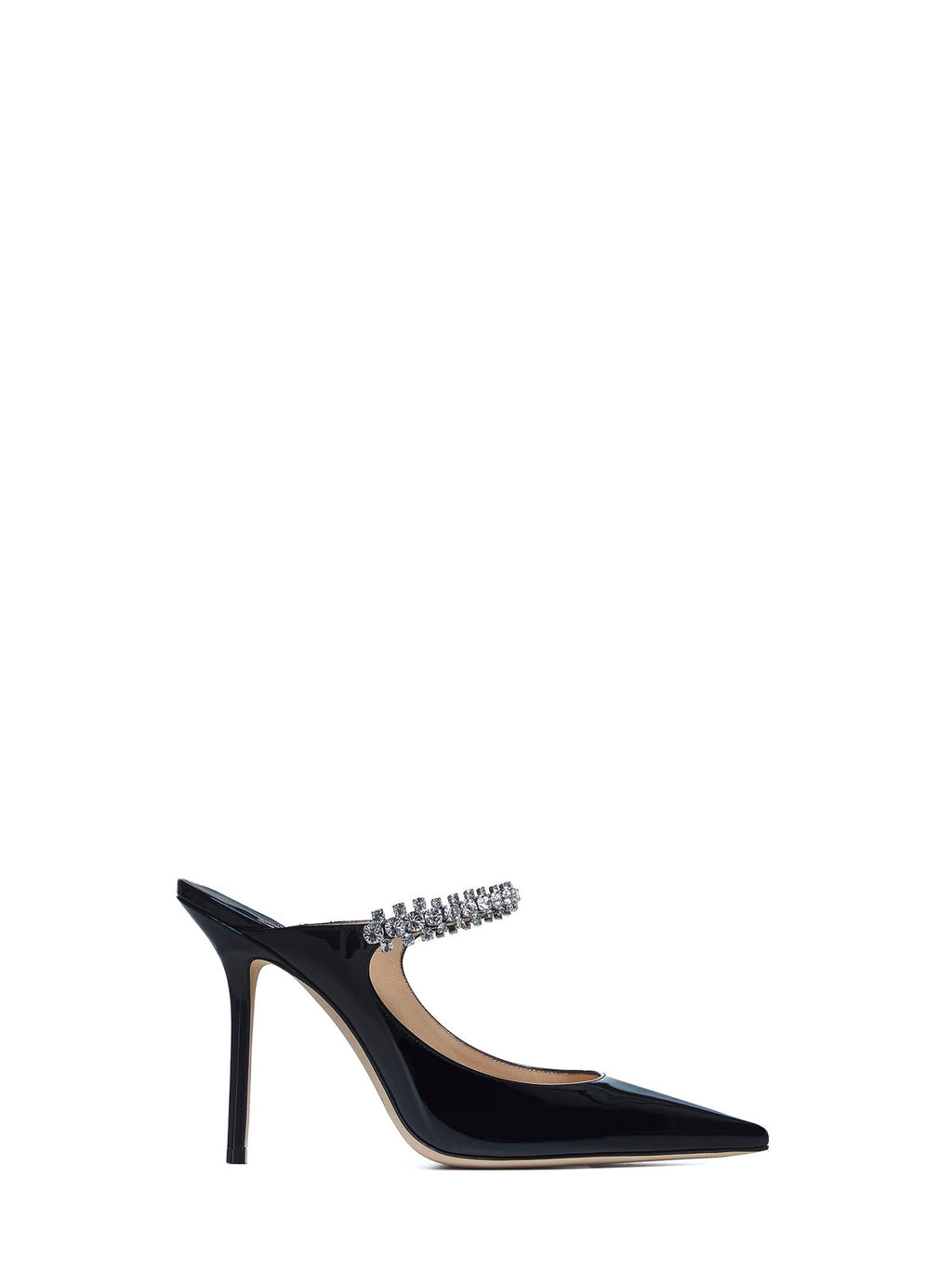 Jimmy Choo Women Bing 100 Crystals Patent Leather Mules