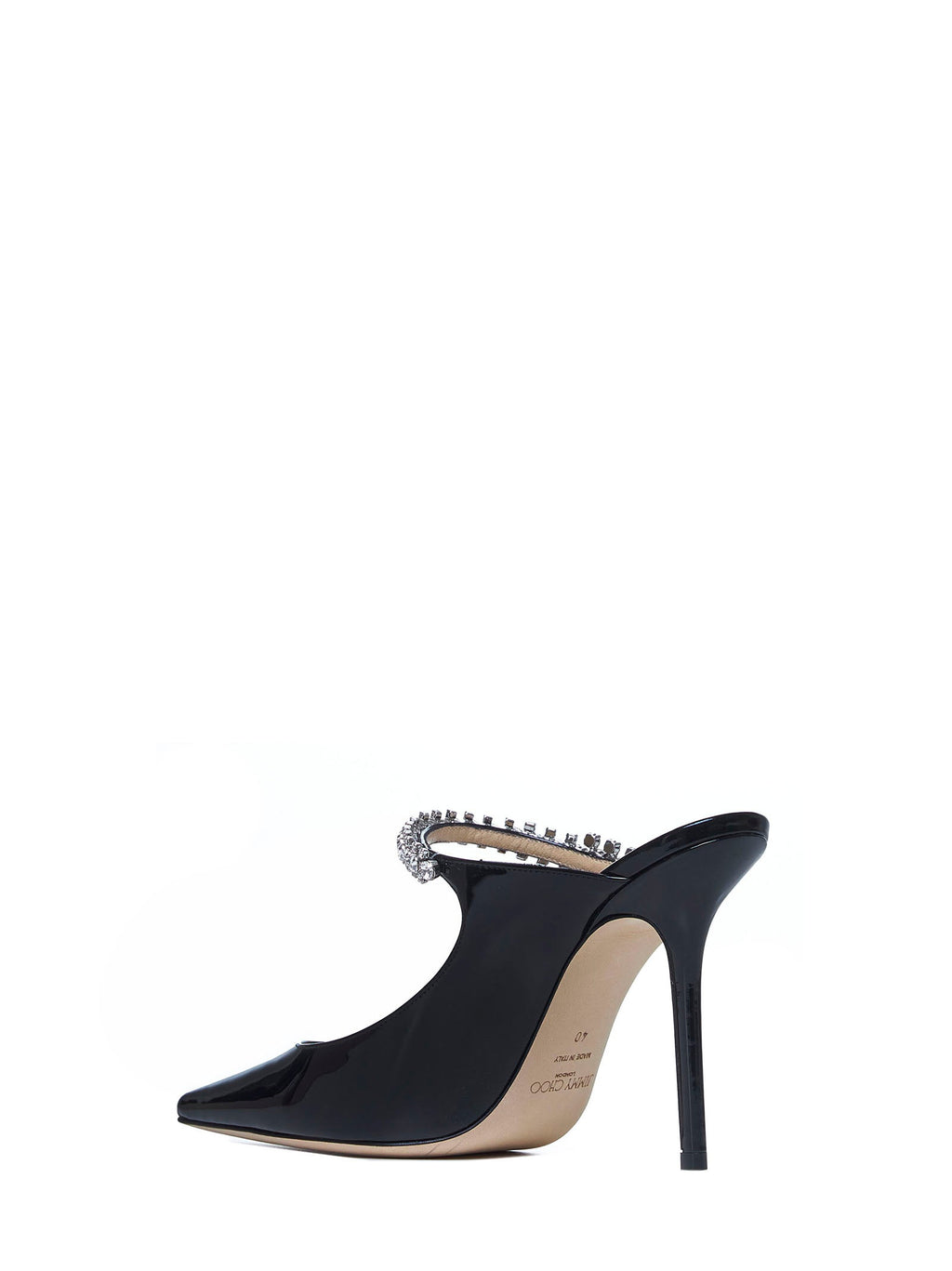 Jimmy Choo Women Bing 100 Crystals Patent Leather Mules
