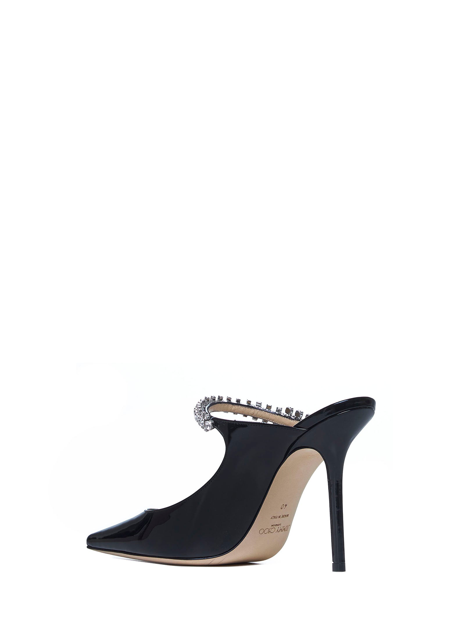 Jimmy Choo Women Bing 100 Crystals Patent Leather Mules