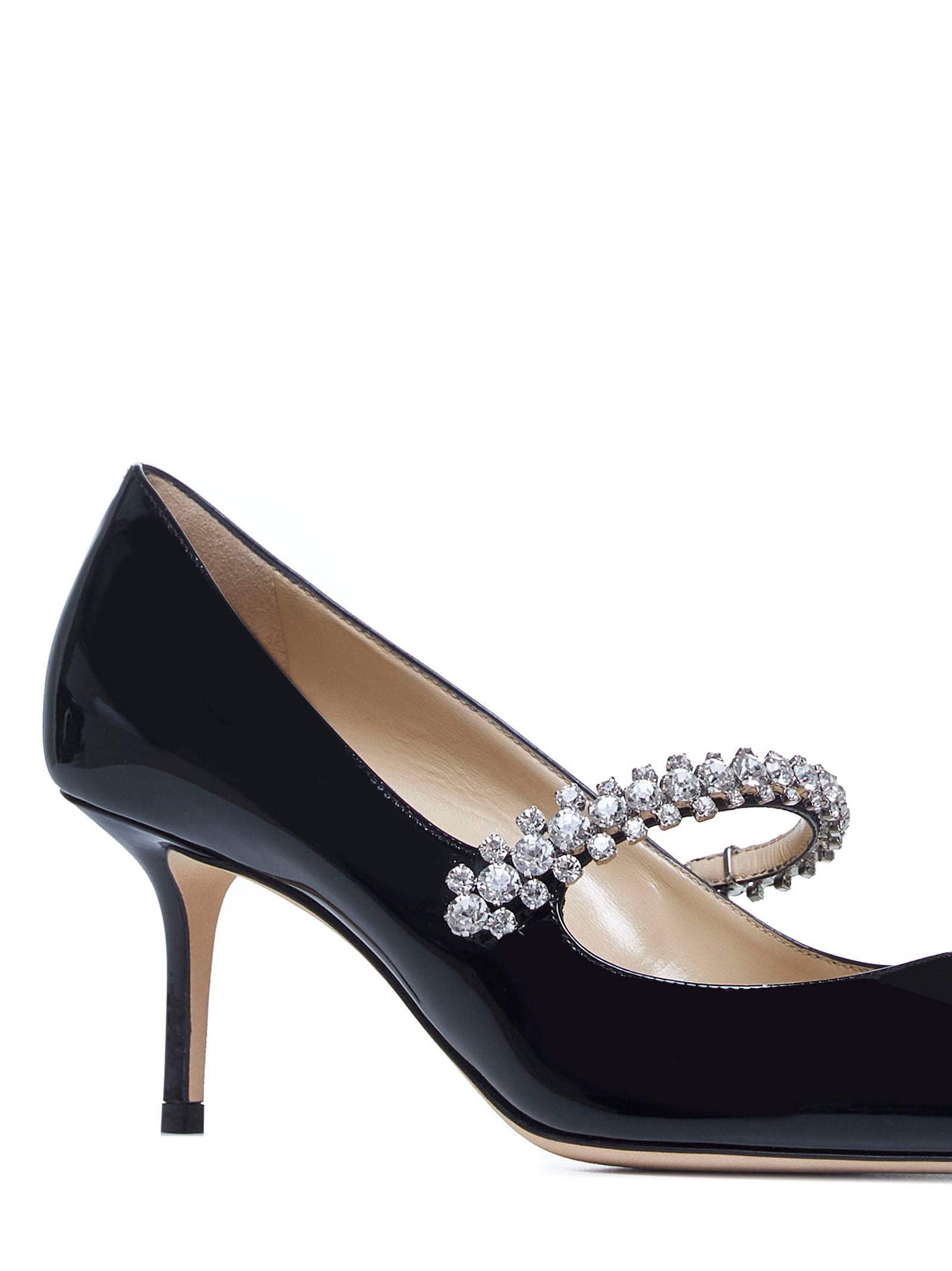 Jimmy Choo Women Bing 65 Crystals Patent Leather Pumps