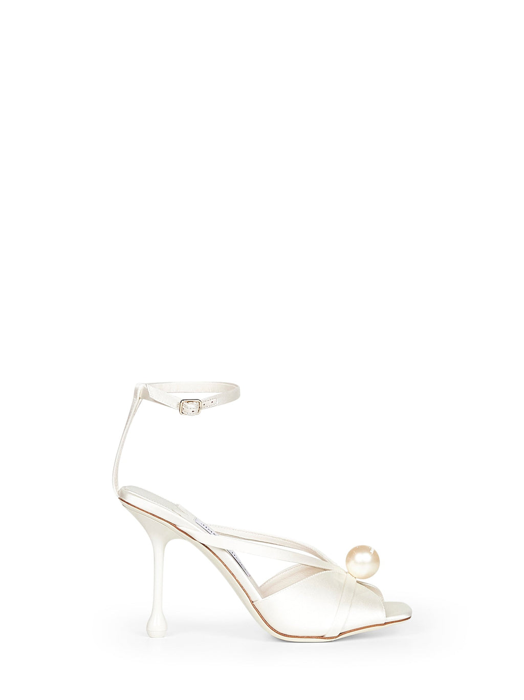 Jimmy Choo Women Ivory Satin Siva 95 Sandals