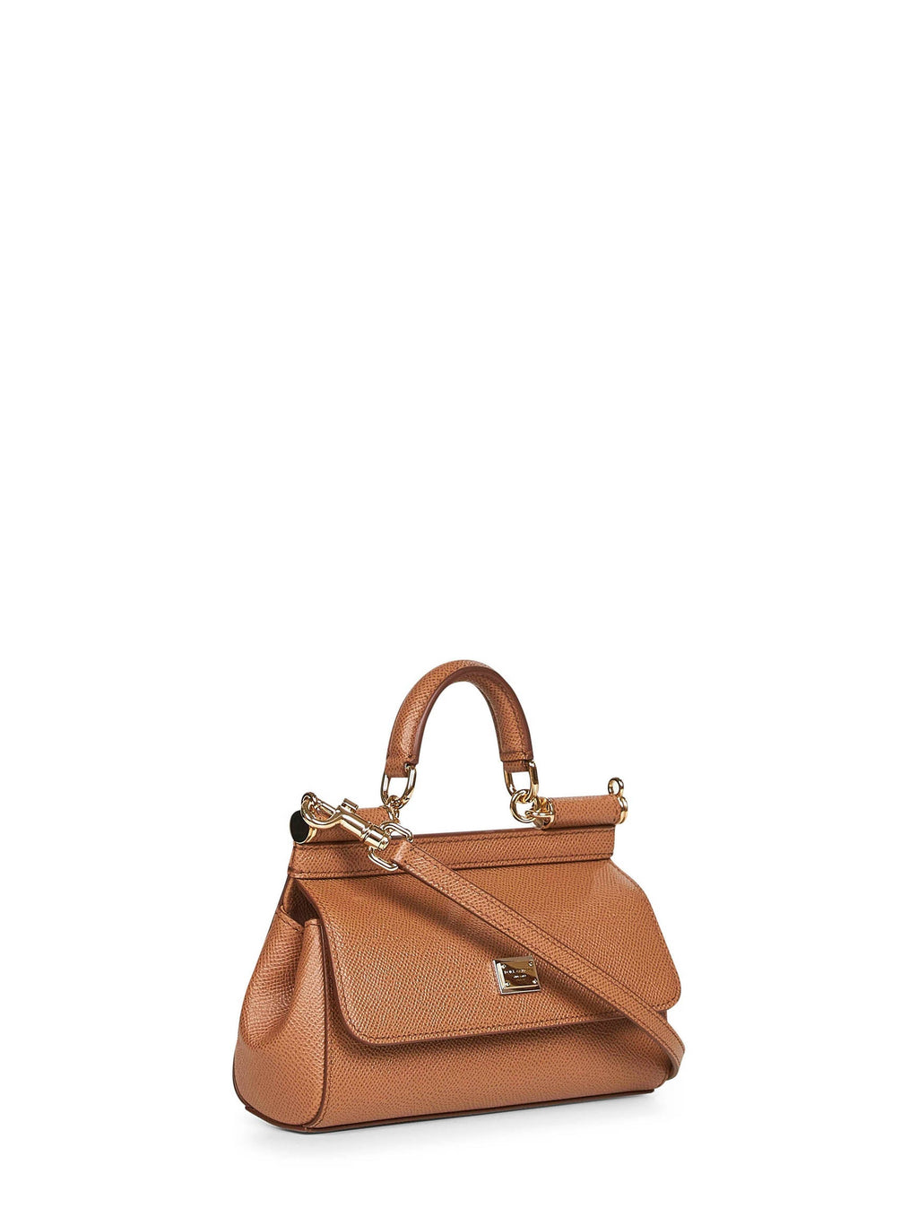 Dolce & Gabbana Women Caramel Small Sicily Handbag