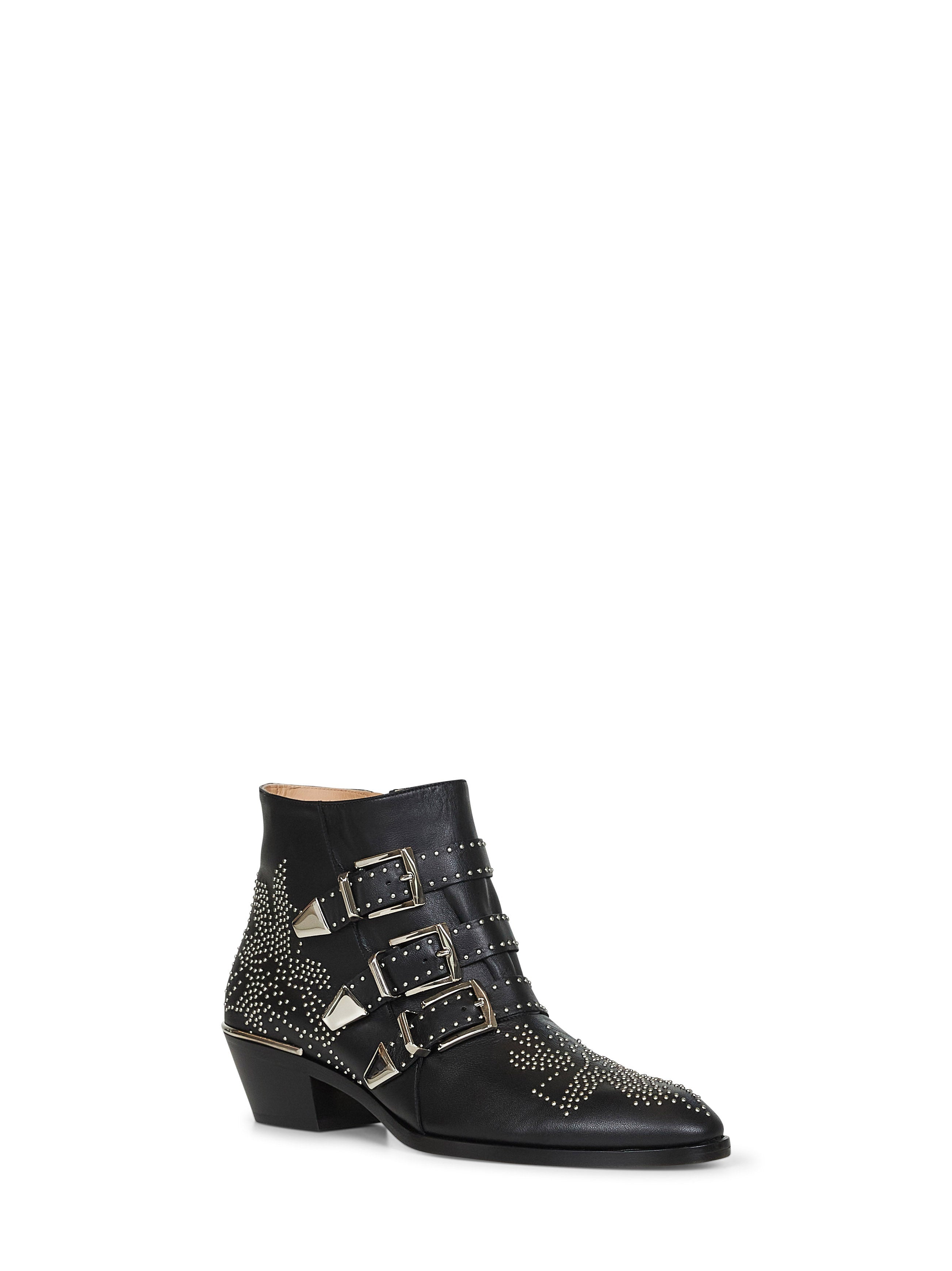Chloé Women Black Nappa Leather Susanna Ankle Boots