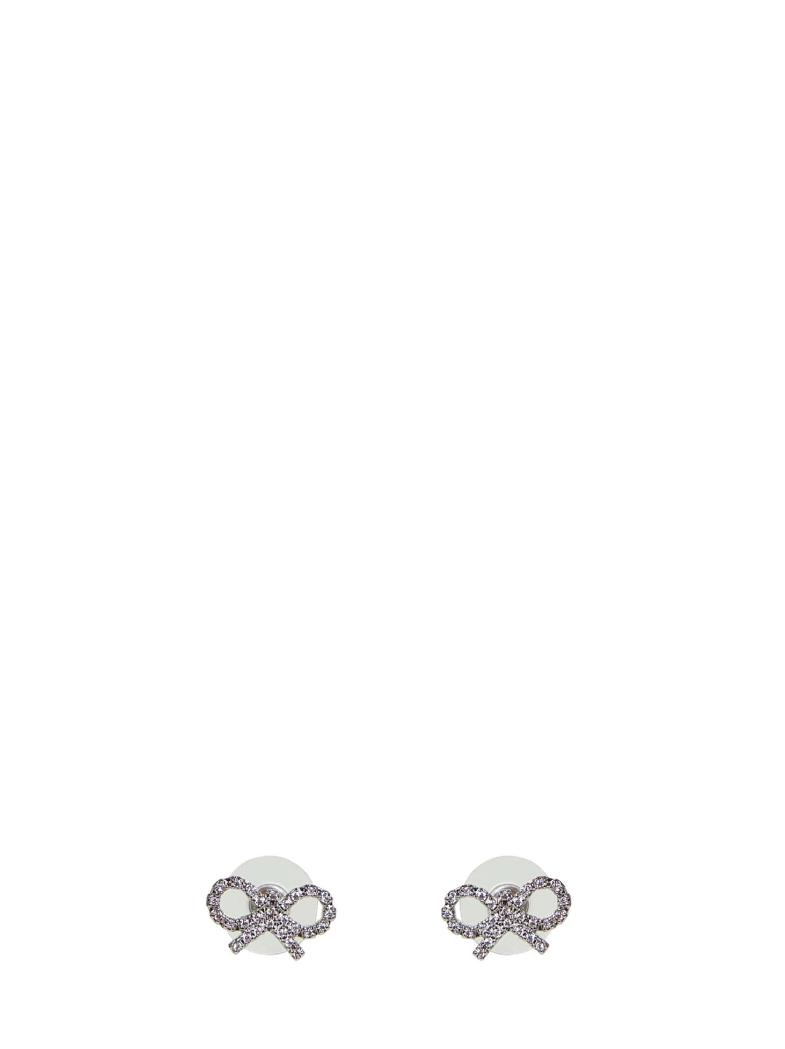 Self Portrait Women Crystal Micro Bow Earrings