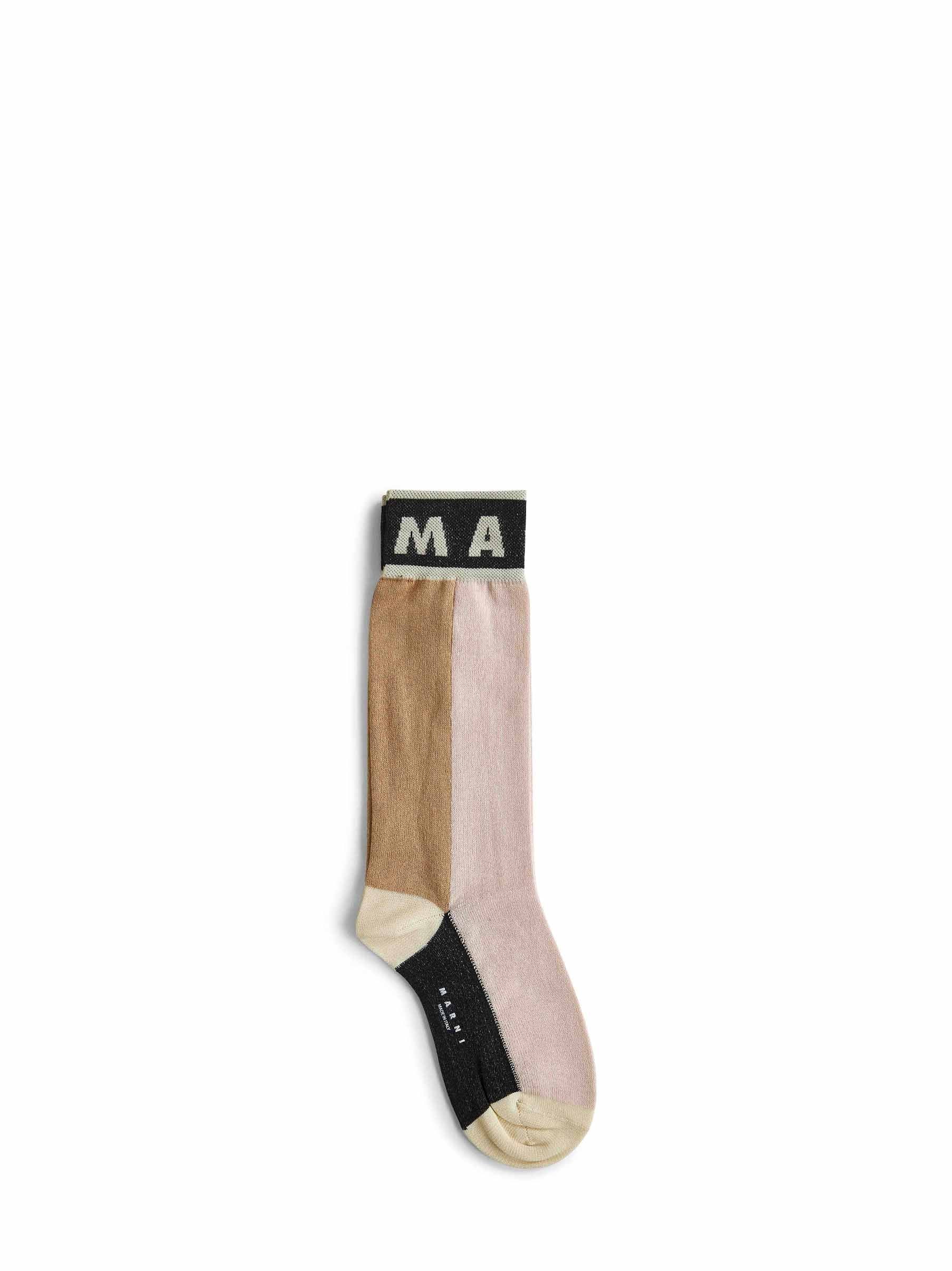 Marni Women Color Block Stretch Cotton Socks