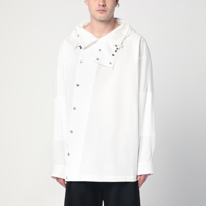 Dries Van Noten White Asymmetric Cotton Shirt Men