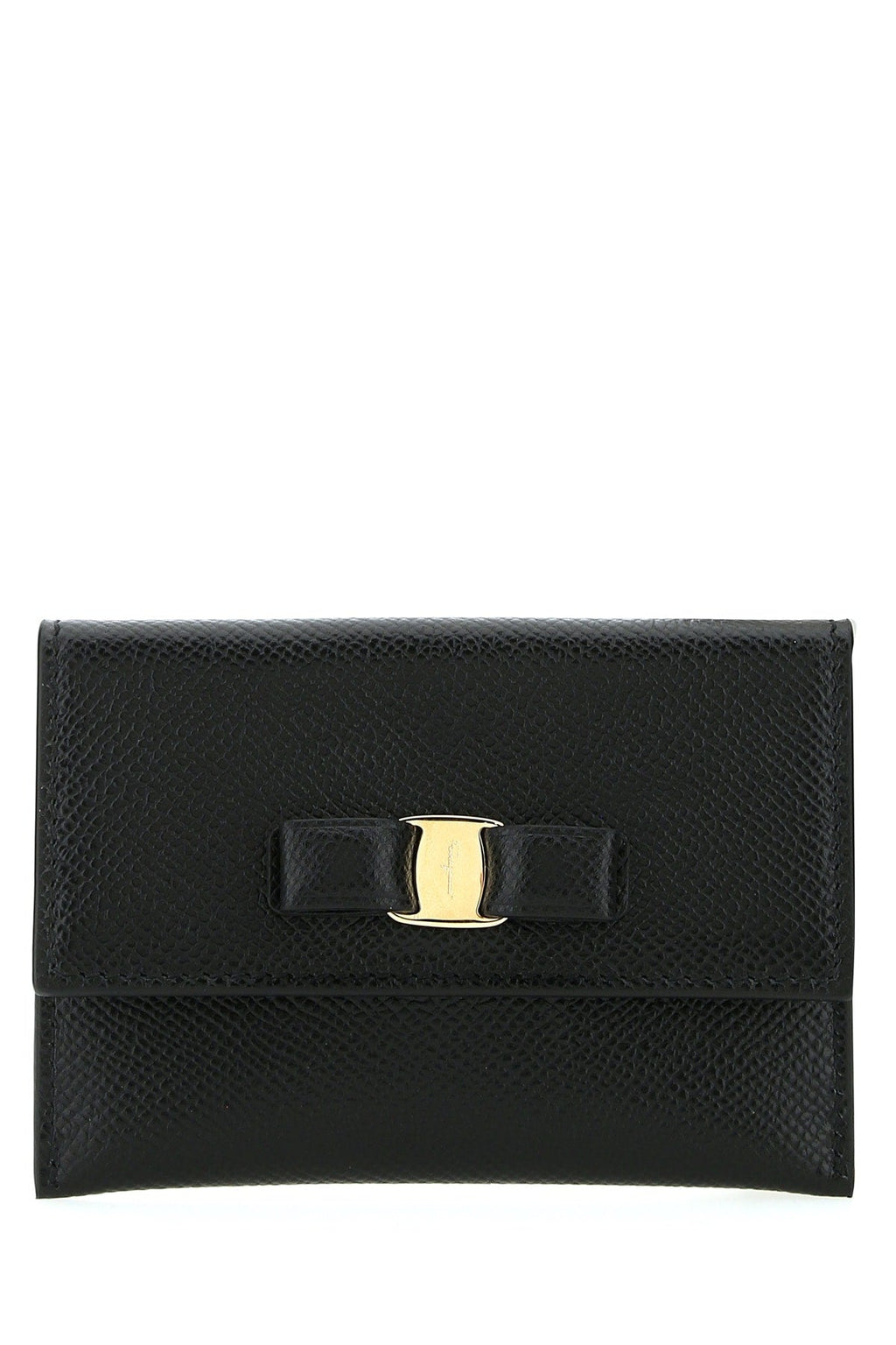 Salvatore Ferragamo Women Black Leather Card Holder