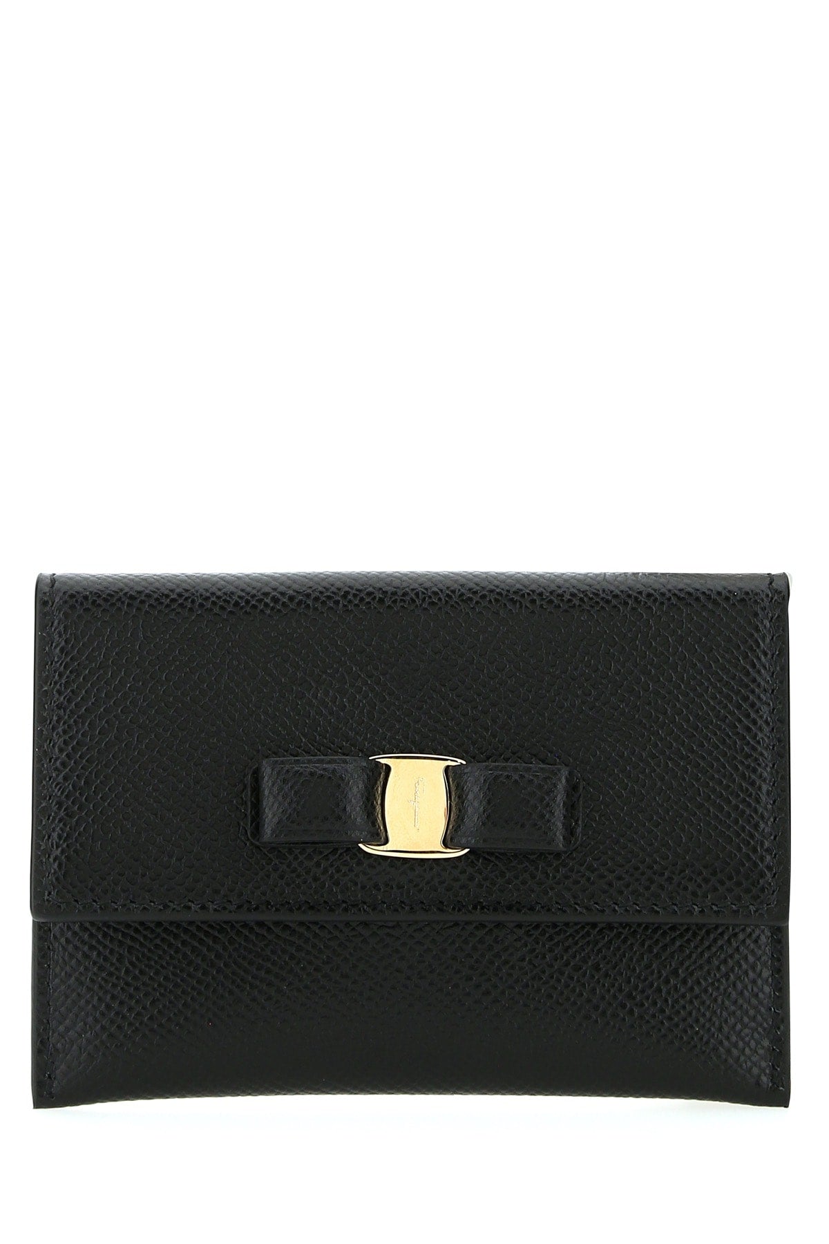 Salvatore Ferragamo Women Black Leather Card Holder