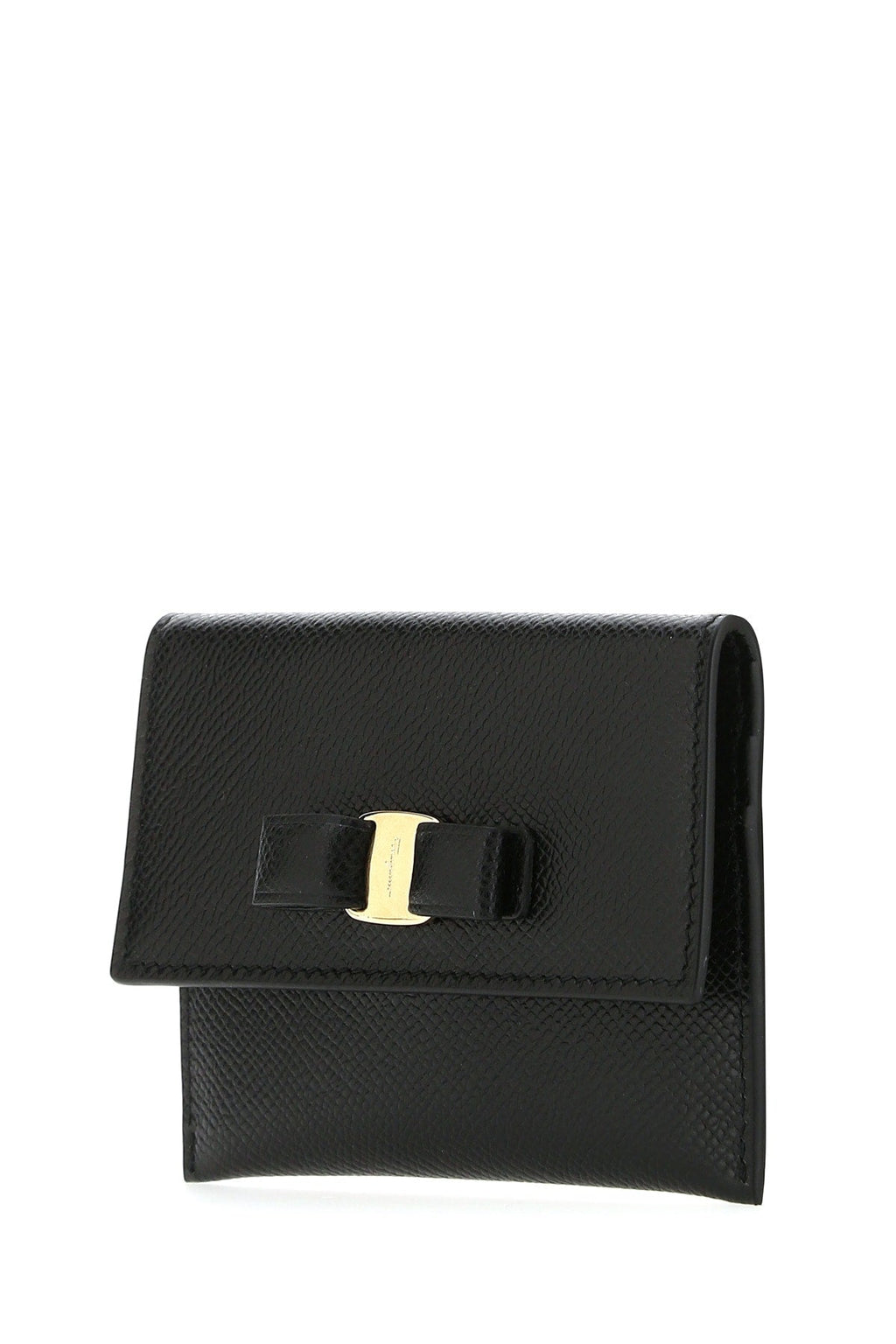 Salvatore Ferragamo Women Black Leather Card Holder