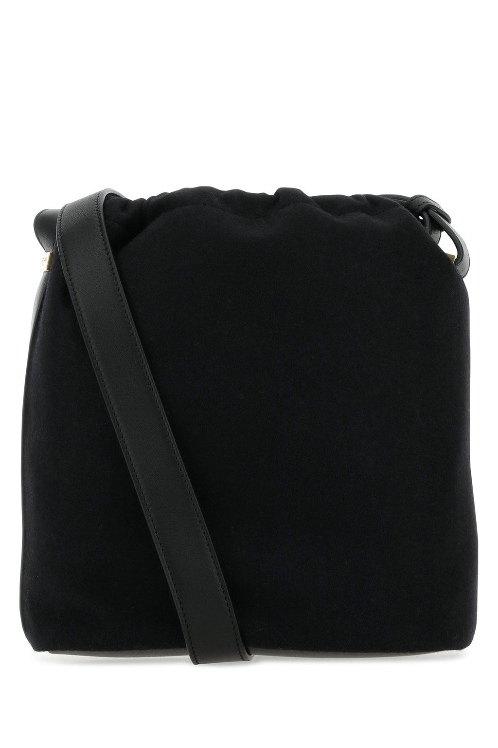Saint Laurent Men Black Felt Rive De Gauche Bucket Bag