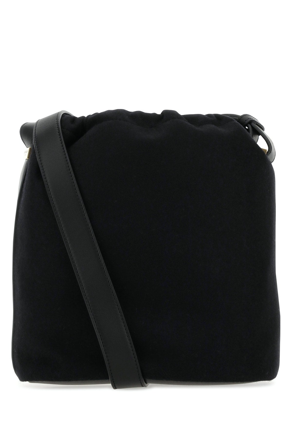 Saint Laurent Men Black Felt Rive De Gauche Bucket Bag
