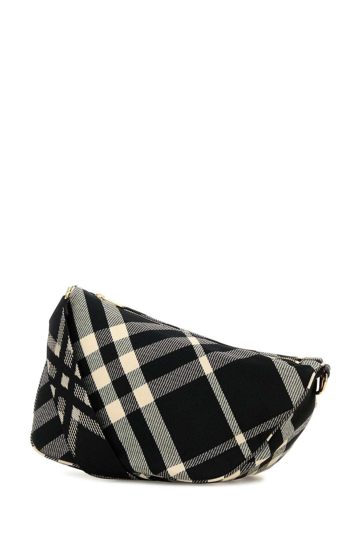 Burberry Women Embroidered Fabric Medium Shield Crossbody Bag