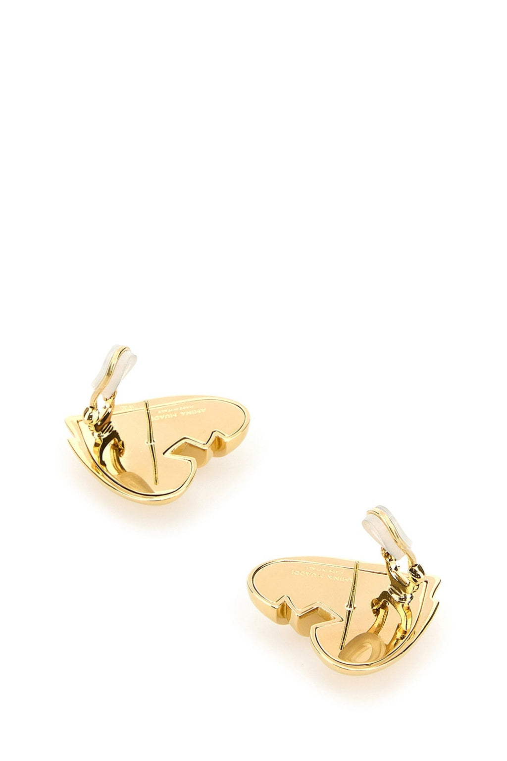 Amina Muaddi Women Heartbreaker Earring Gold Base