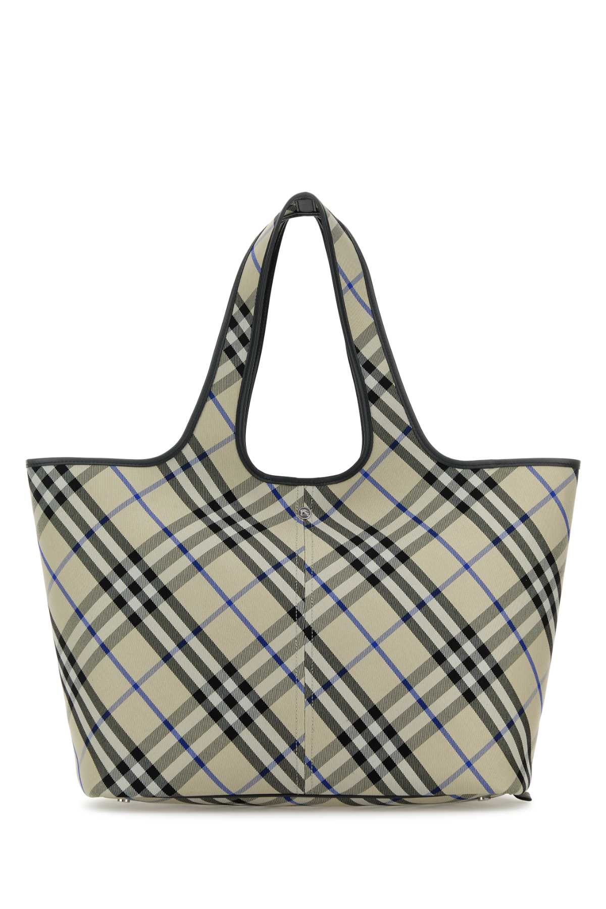 Burberry Women Embroidered Canvas Shopping Bag