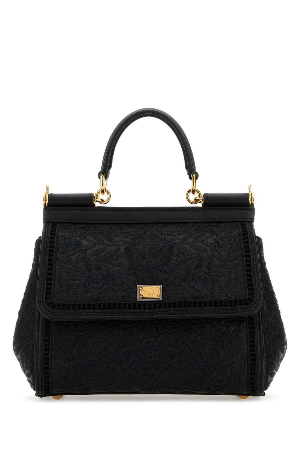 Dolce & Gabbana Women Black Leather Medium Sicily Handbag