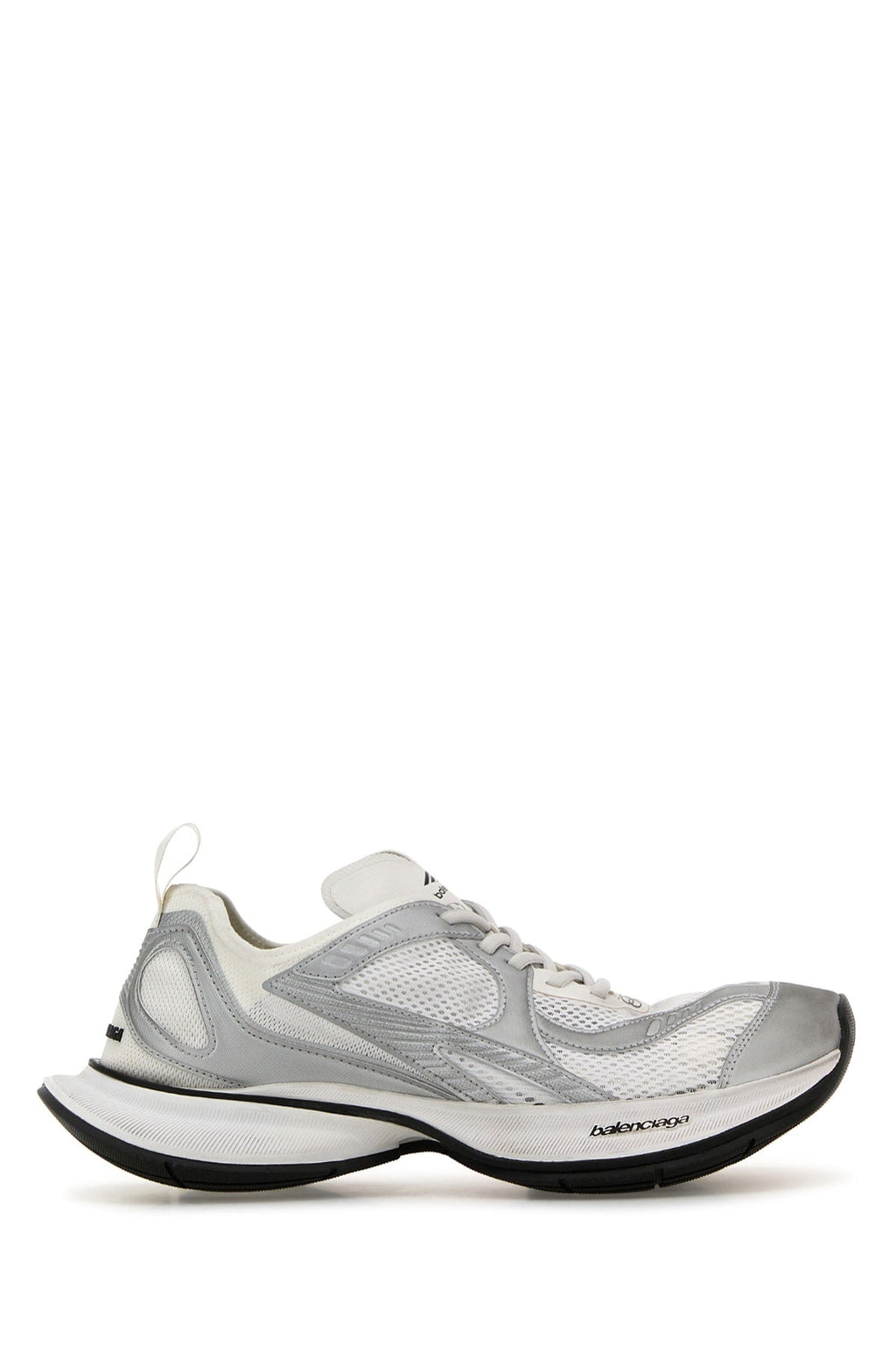 Balenciaga Men White Mesh And Rubber Circuit Sneakers