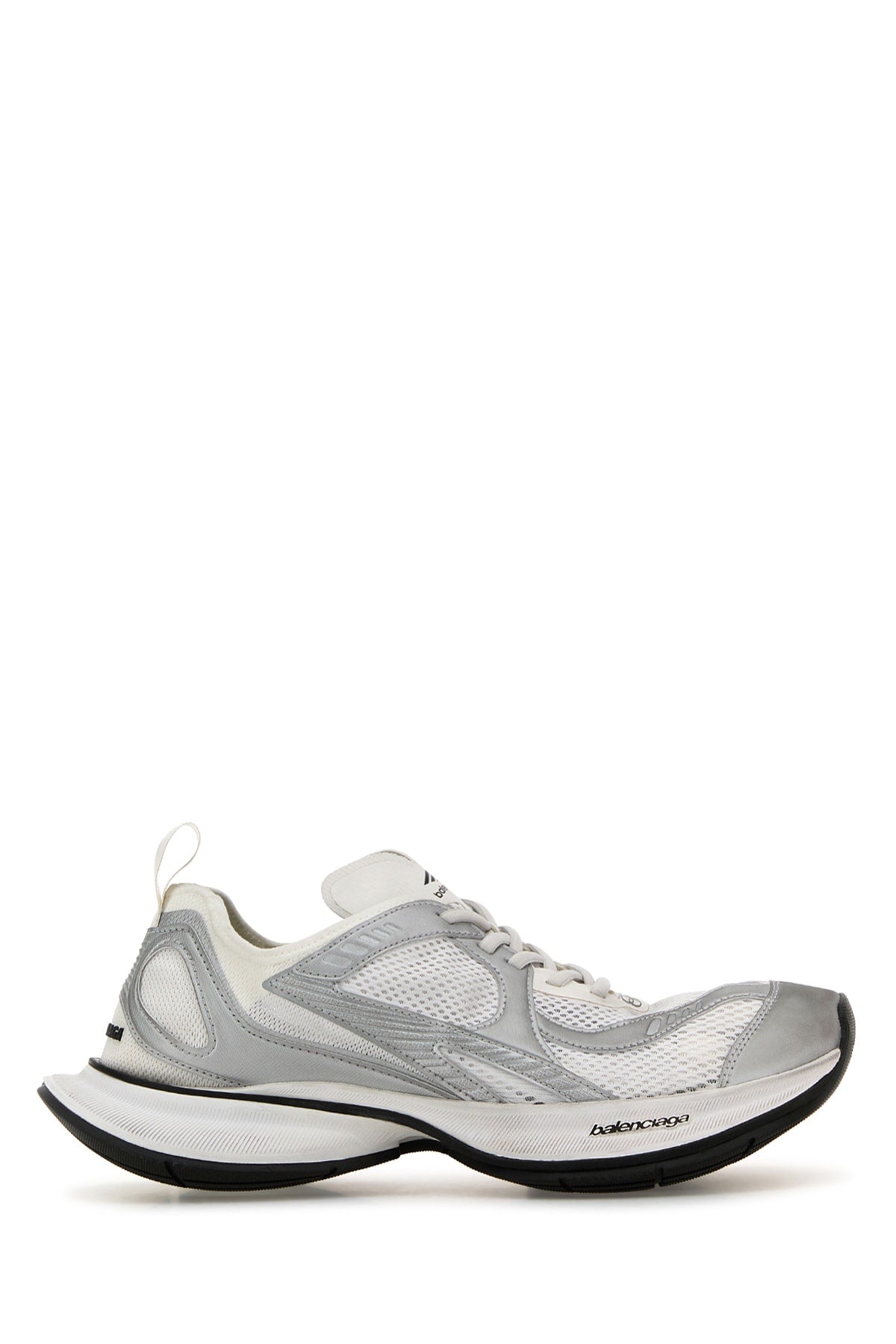 Balenciaga Men White Mesh And Rubber Circuit Sneakers