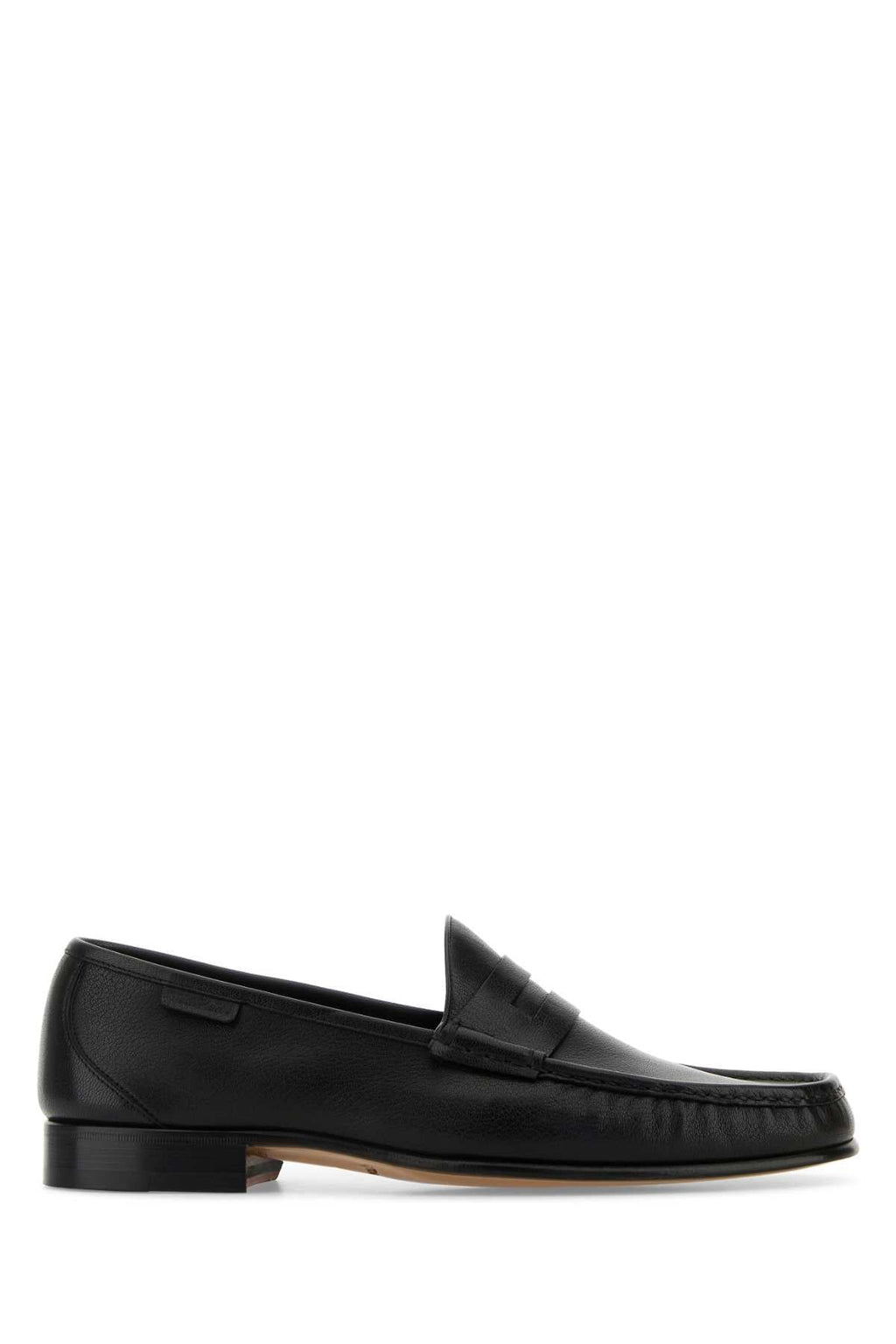 Tom Ford Men Black Leather Loafers