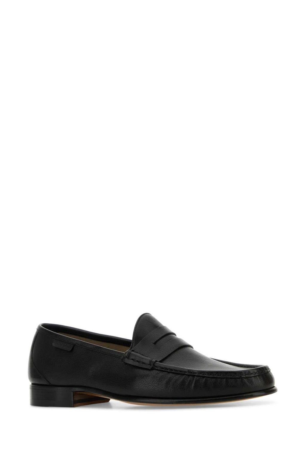 Tom Ford Men Black Leather Loafers