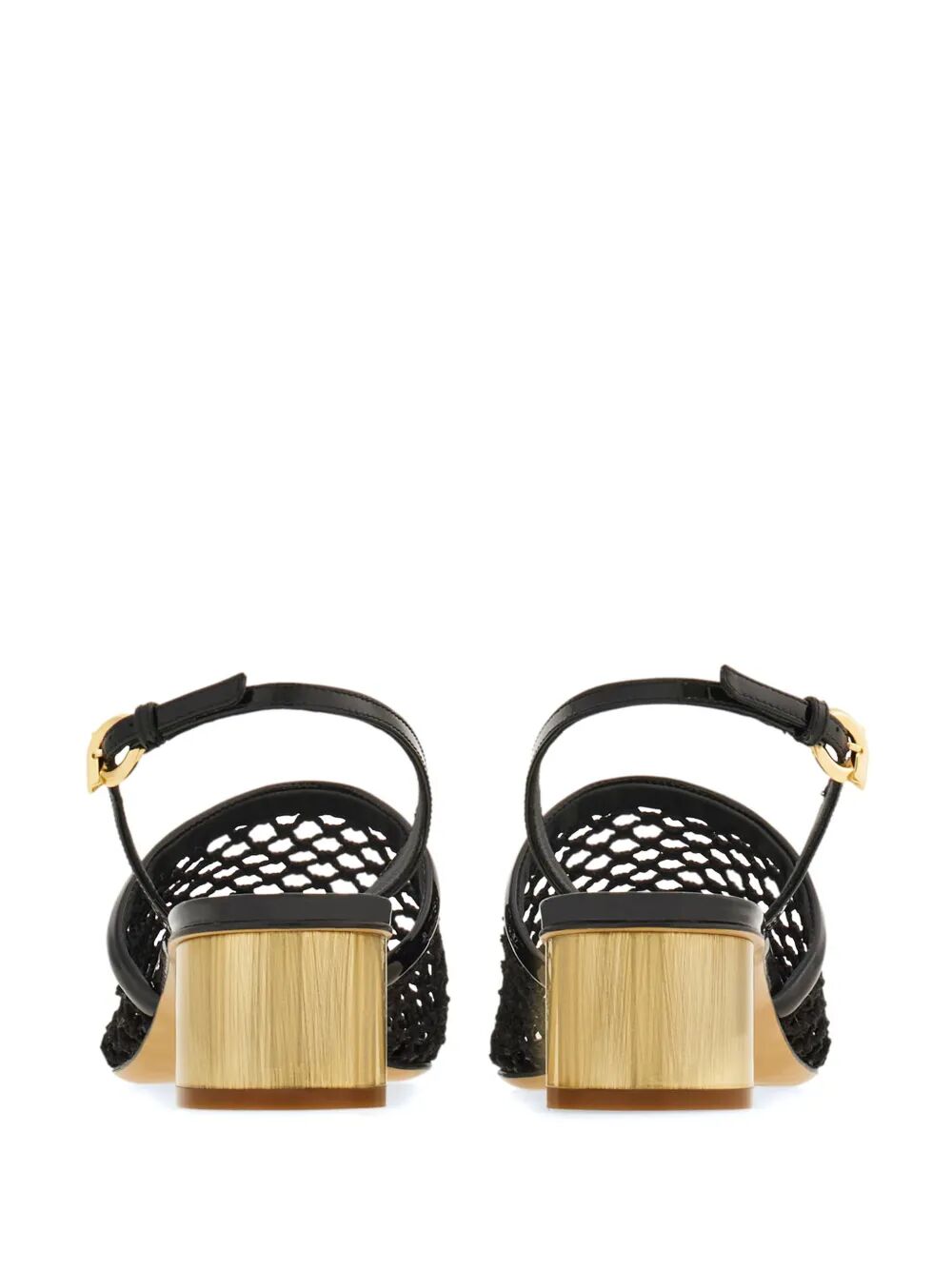 Sandálias Ferragamo Kay 40 Femininas em Malha e Couro com Tira no Costas