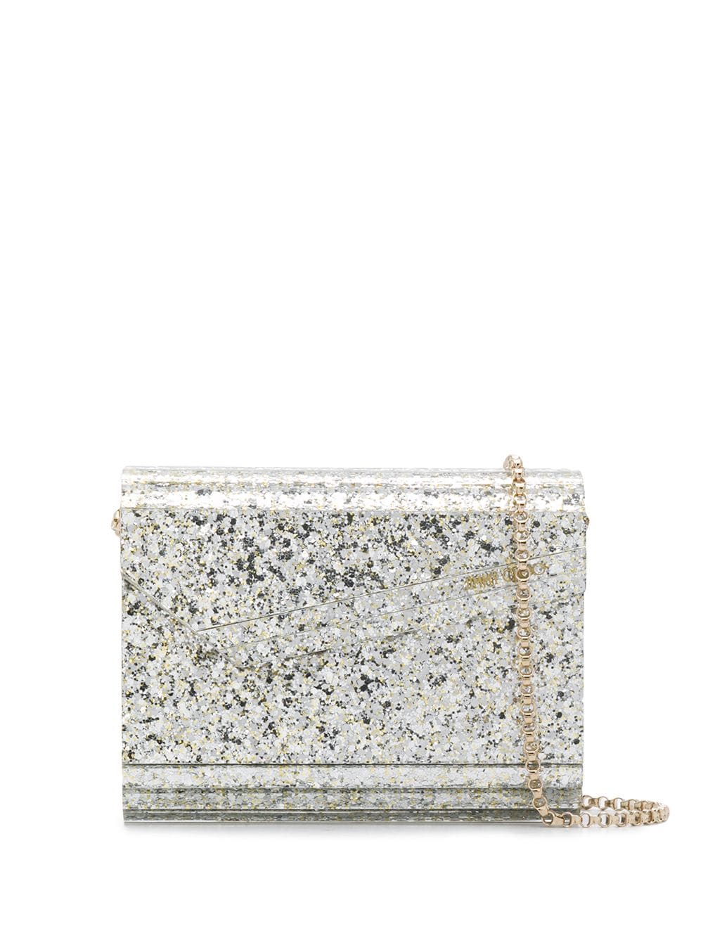 Jimmy Choo Women Coarse Glitter Acrylic Clutch Bag