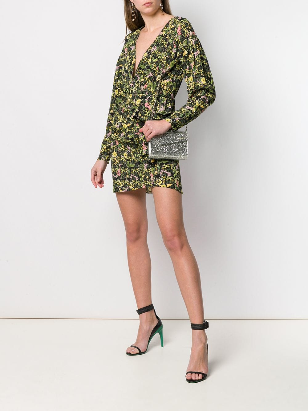 Jimmy Choo Women Coarse Glitter Acrylic Clutch Bag