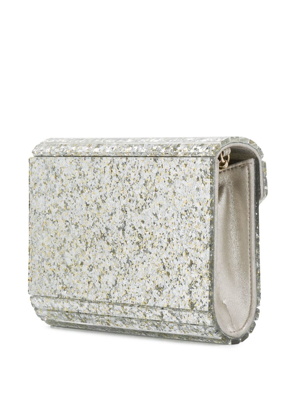 Jimmy Choo Women Coarse Glitter Acrylic Clutch Bag