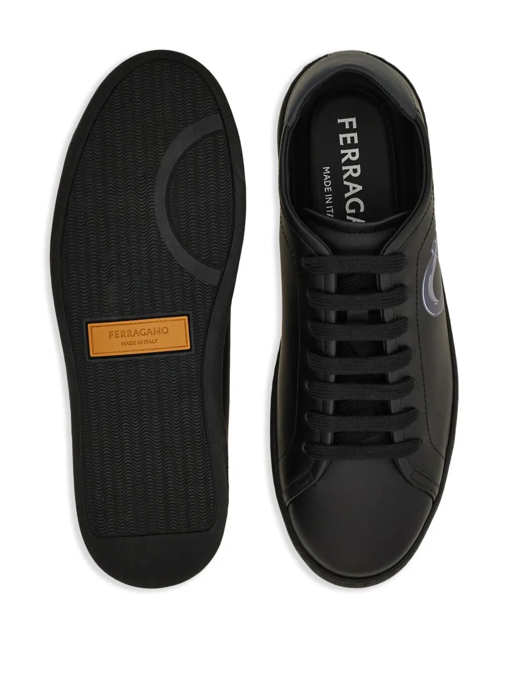 Ferragamo Men Double Gancini Brandy1 Sneakers