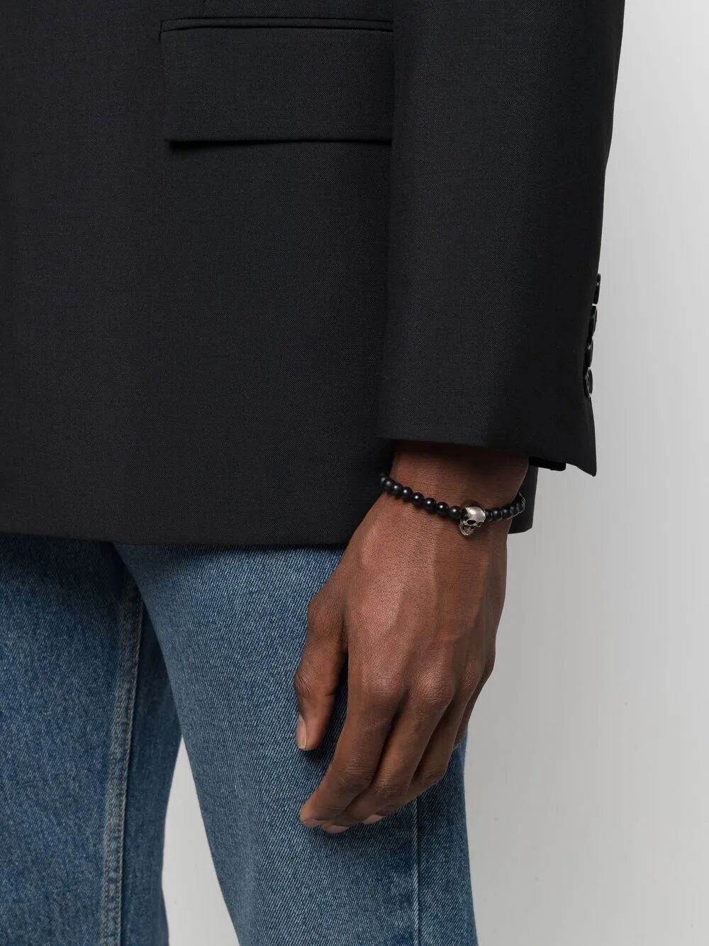 Alexander Mcqueen Men Skull Beaded Bracelet