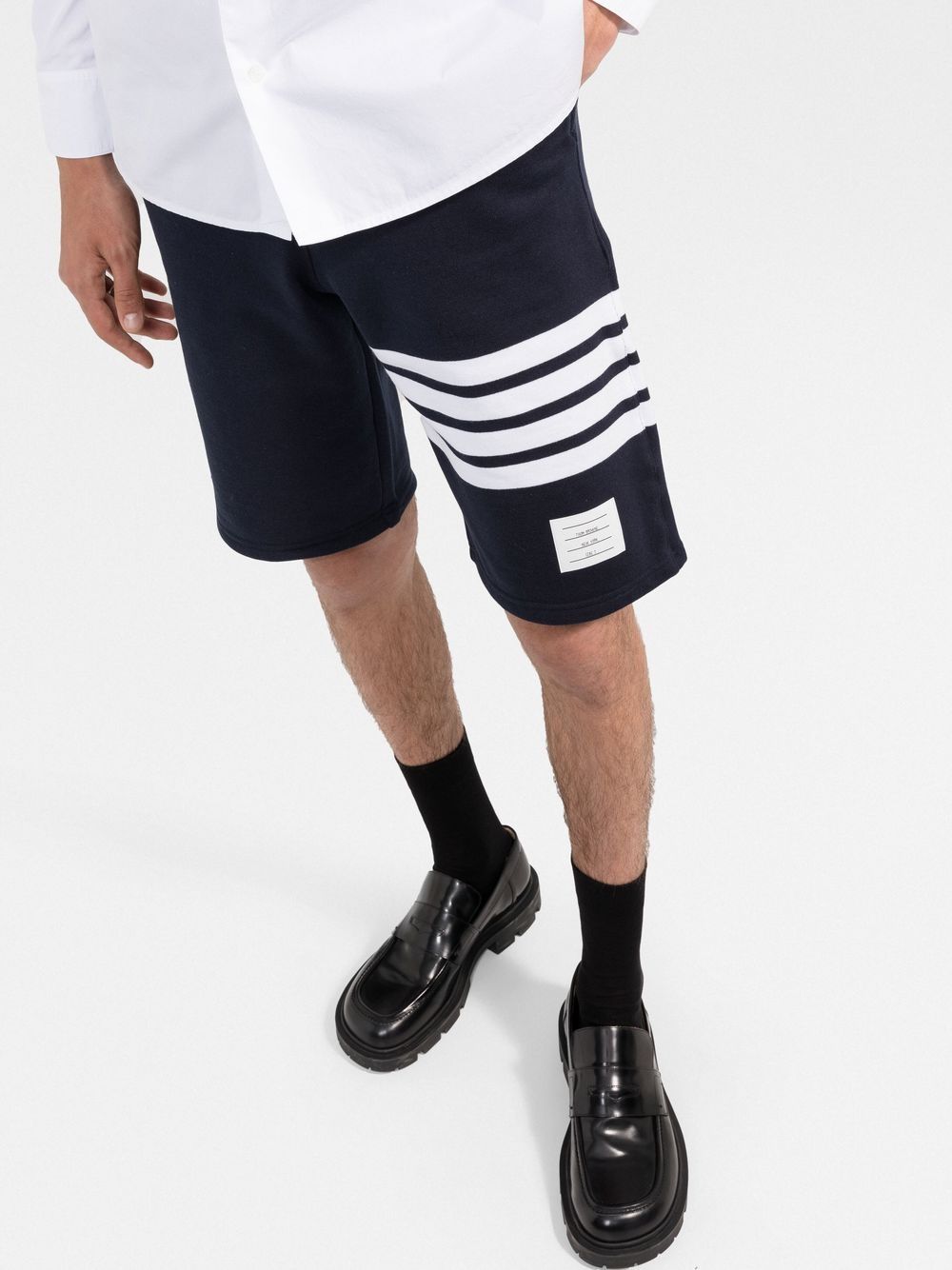 Thom Browne Men Classic Loopback 4-Bar Track Shorts