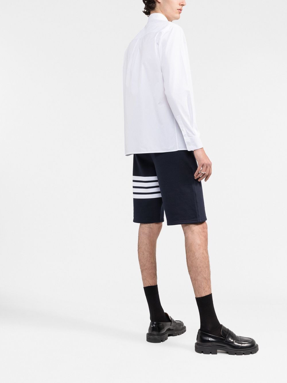 Thom Browne Men Classic Loopback 4-Bar Track Shorts