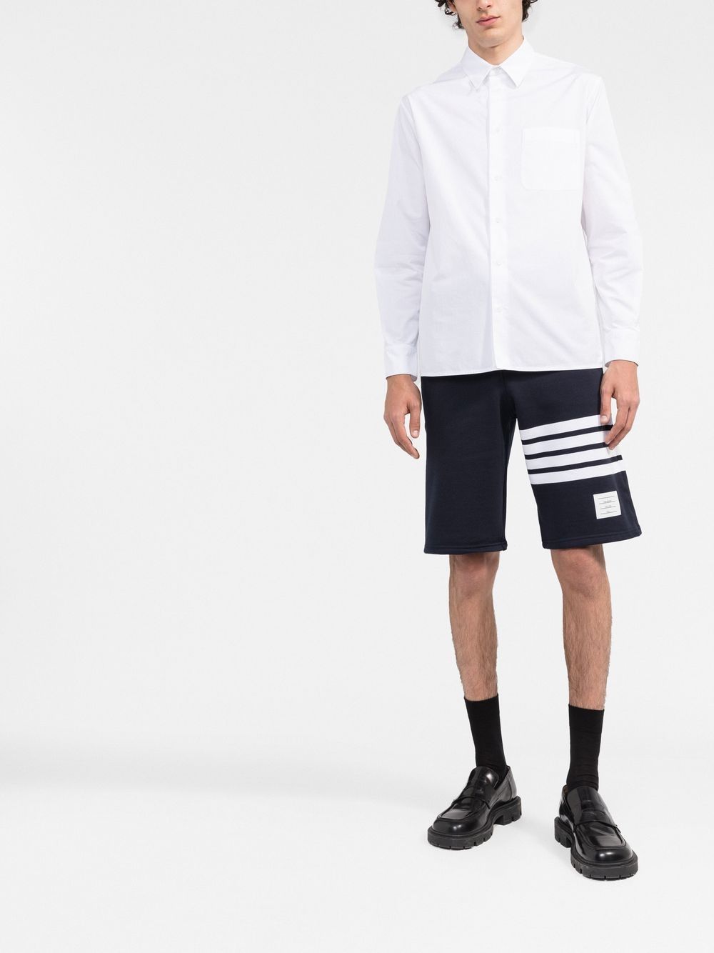 Thom Browne Men Classic Loopback 4-Bar Track Shorts