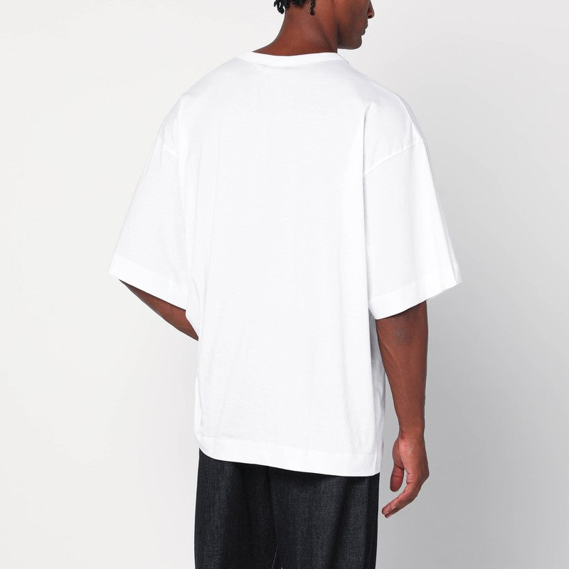 Dries Van Noten Oversized White Cotton T-Shirt Men